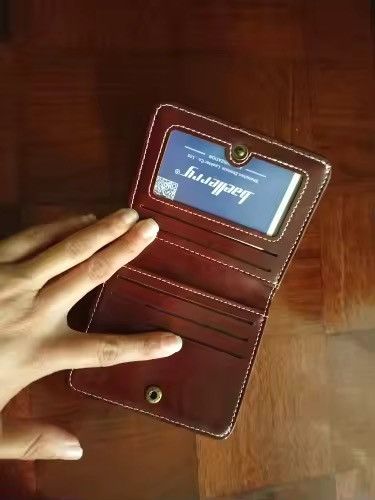 Japanese Brand Mitsuoka x Eno Y2K Leather Cross Wallet (burgundy) Size ONE SIZE - 5 Thumbnail