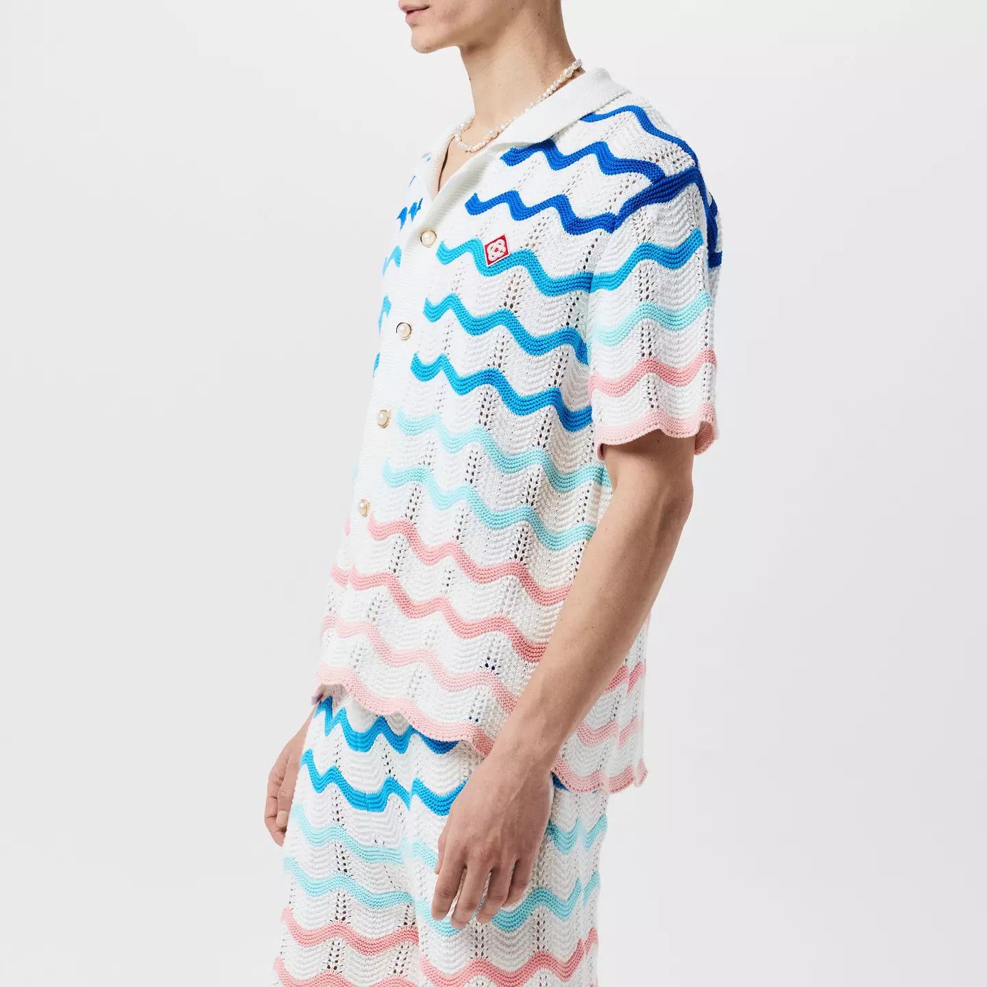 Casablanca o1g2r1mq0426 Gradient Wave Crochet Shirt in Multicolor Size US L / EU 52-54 / 3 - 3 Thumbnail