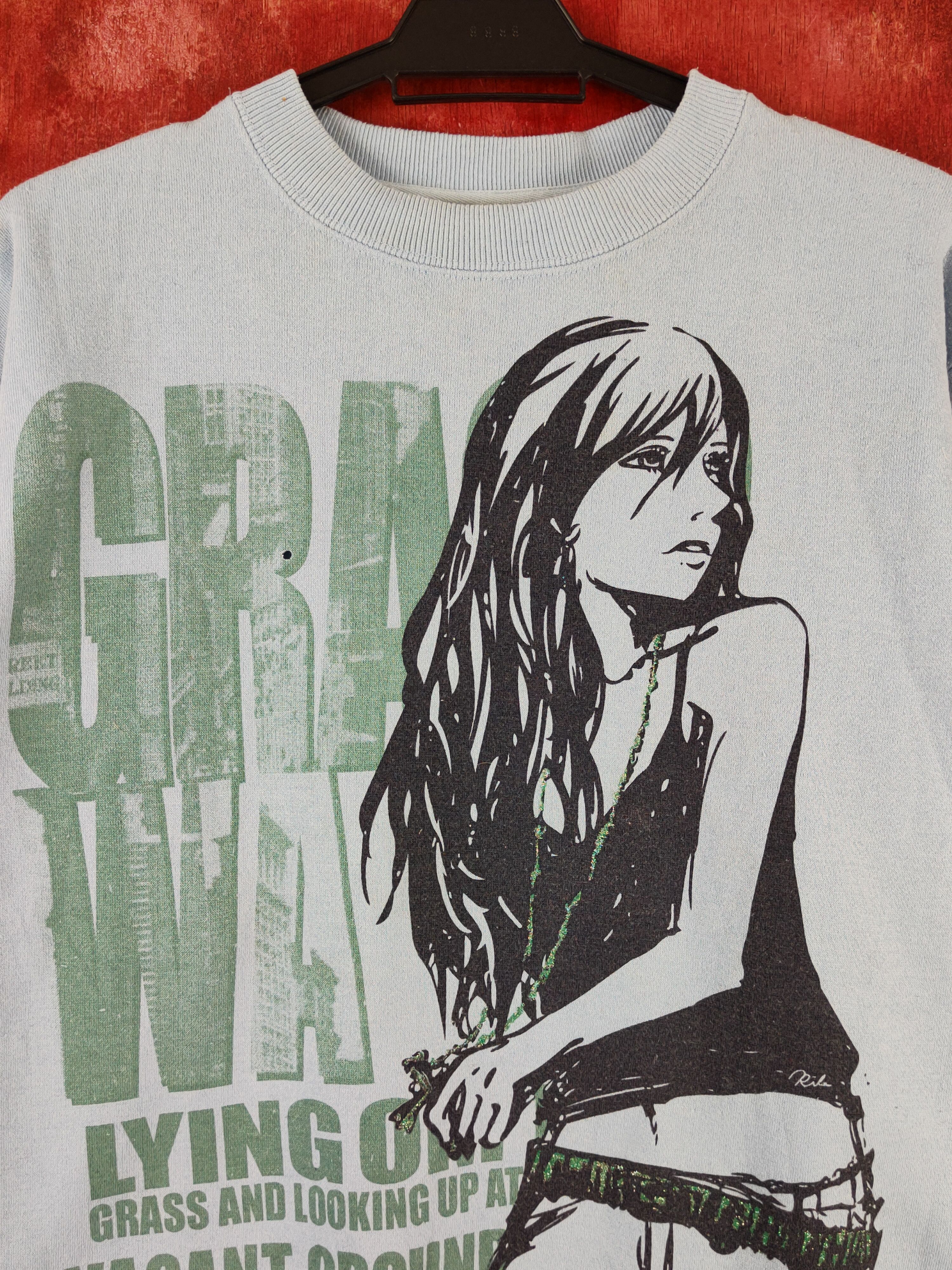 Japanese Brand × Vintage Oblo vintage girl Blue Sweatshirts #S2119 Size M / US 6-8 / IT 42-44 - 2 Thumbnail