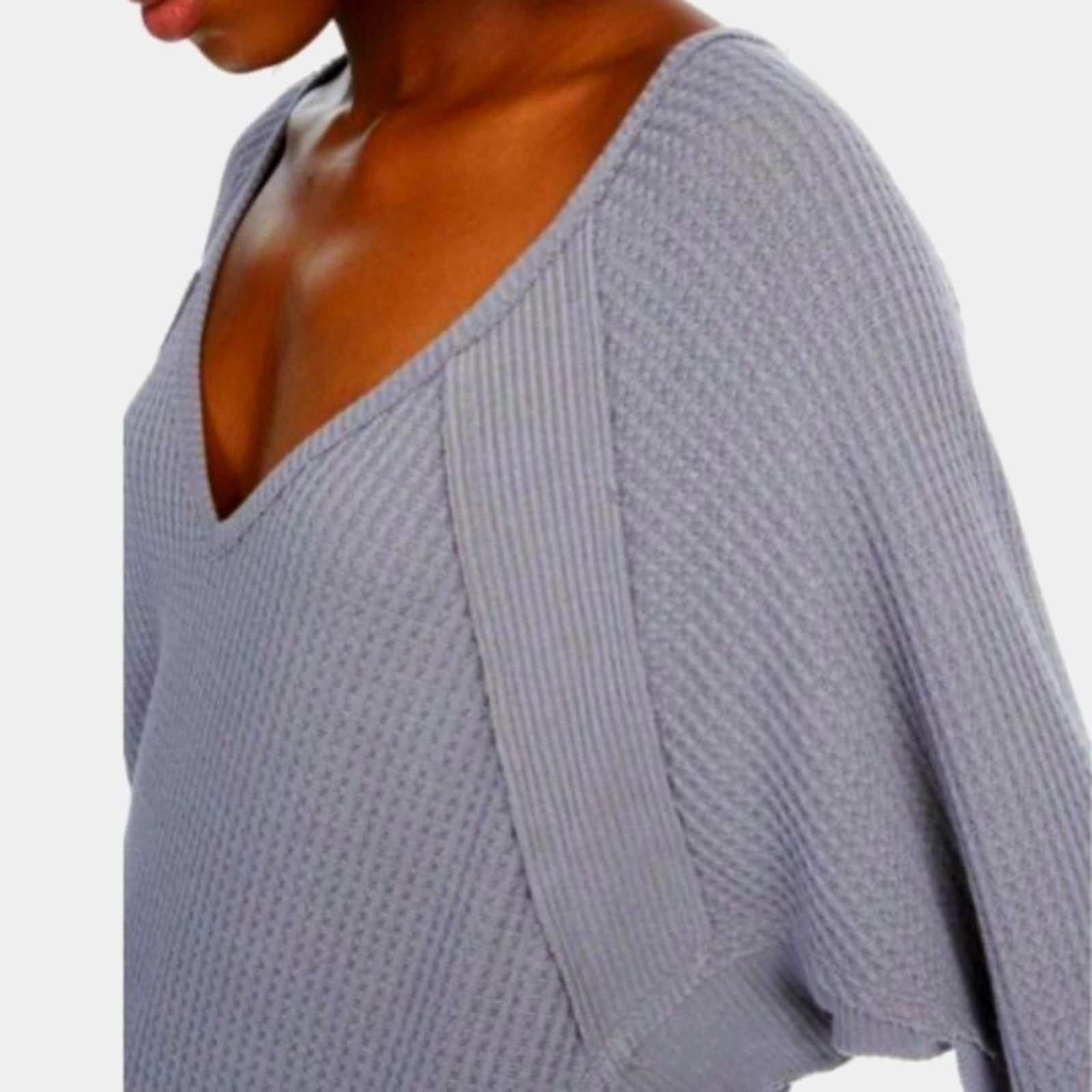 Free People Free People Santa Clara Ribbed Oversized Charcoal Black S Size S / US 4 / IT 40 - 3 Thumbnail