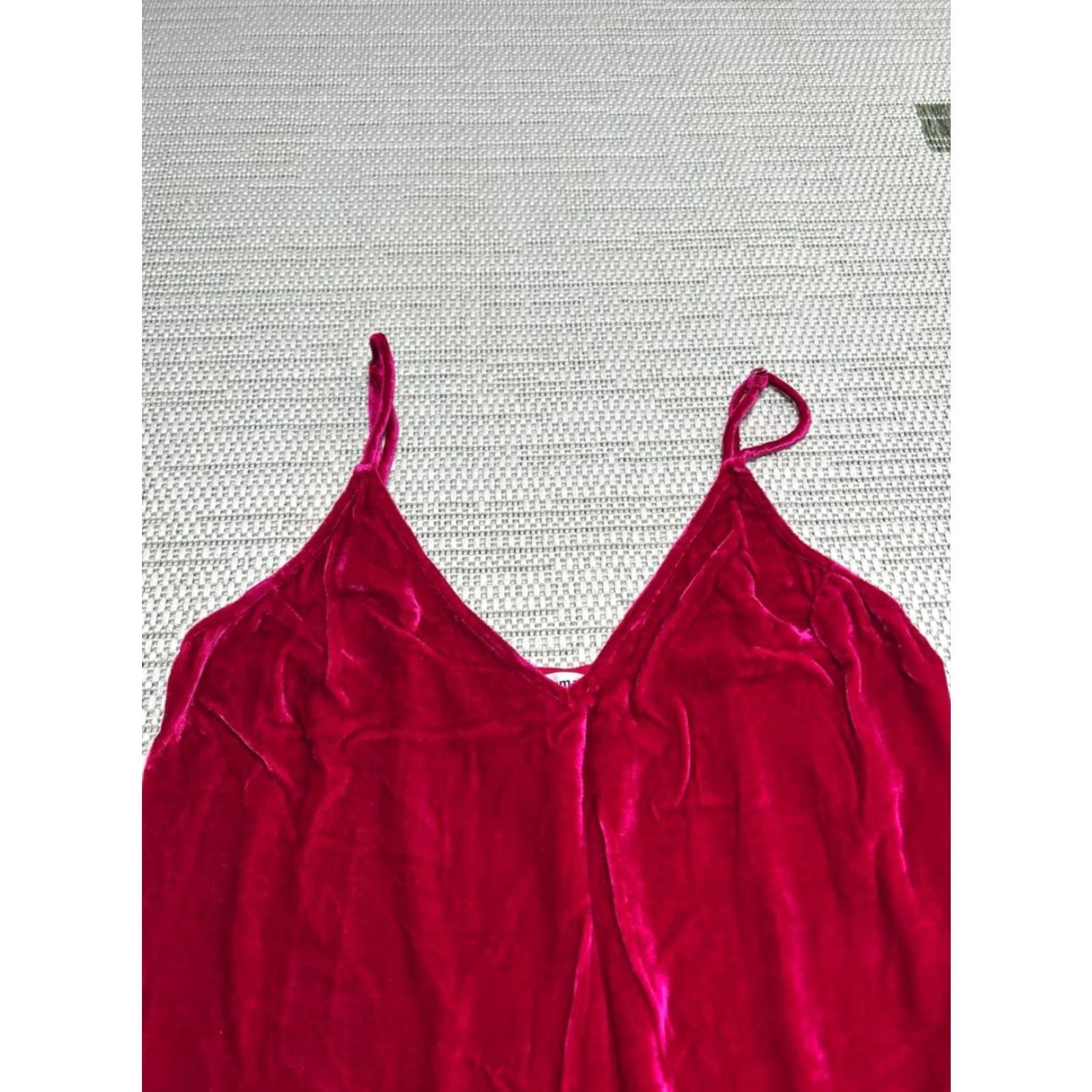 Reformation Reformation Dress Womens Small Red Velvet Bodycon Size S / US 4 / IT 40 - 2 Thumbnail