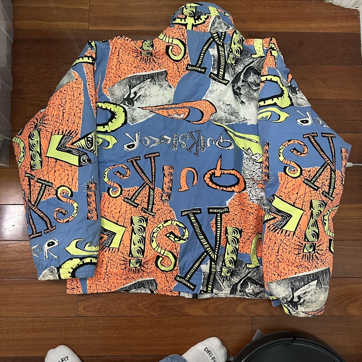 Quiksilver Vtg 80s 90s Quiksilver Surf Skate Jacket All Over Print RARE Size US L / EU 52-54 / 3 - 2 Thumbnail