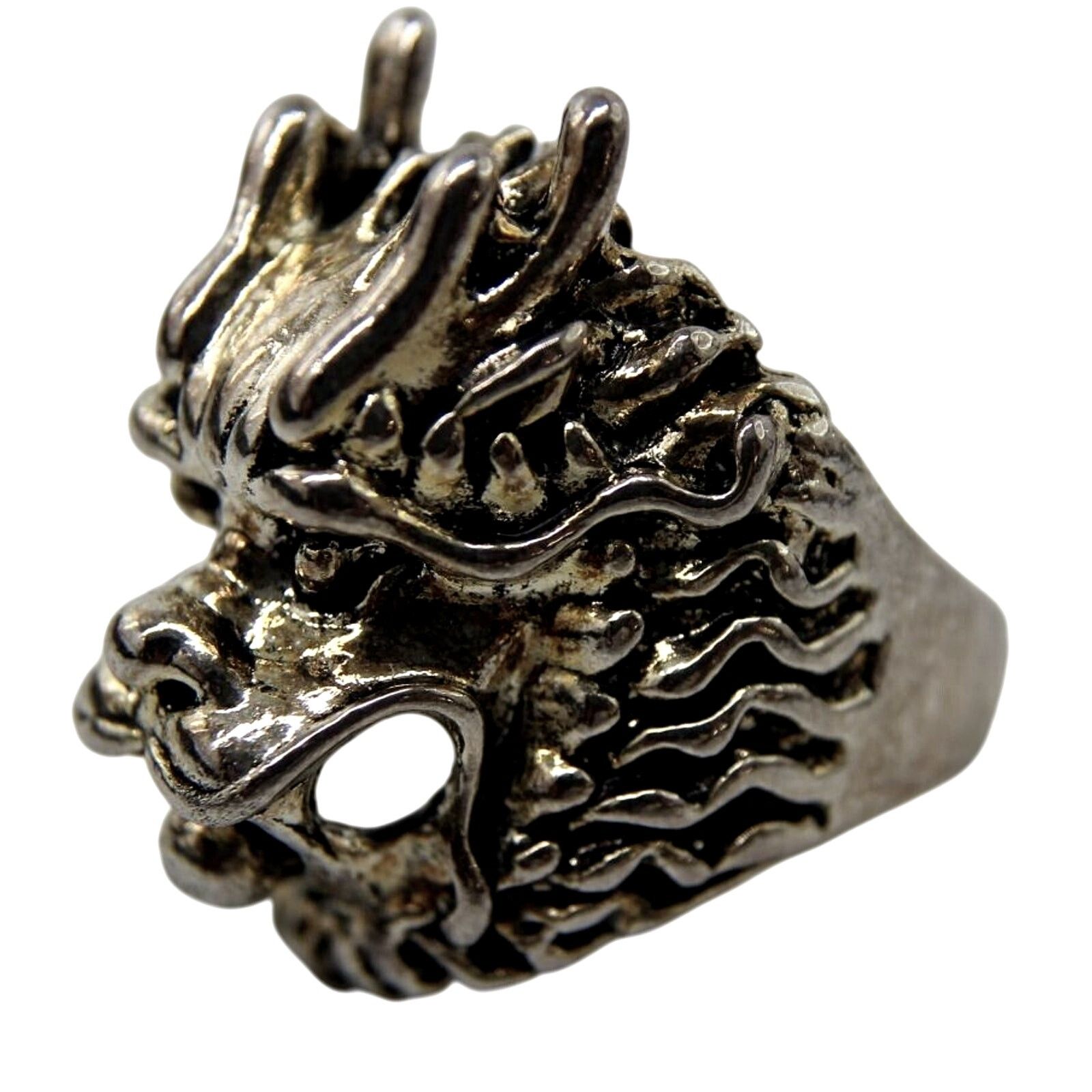 Other Silvertone Goldtone Dragon Head Gargoyle Men's Ring • Sz 11 Size ONE SIZE - 1 Thumbnail