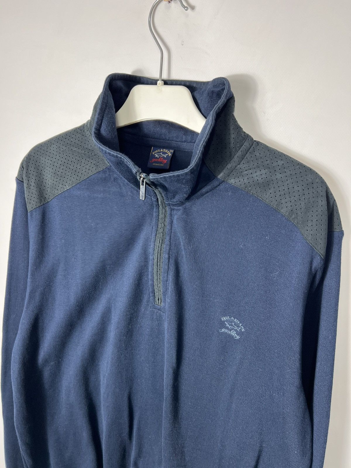 Paul & Shark Vintage luxury designer Paul & Shark Half Zip Cotton Sweater Size US XXL / EU 58 / 5 - 4 Thumbnail