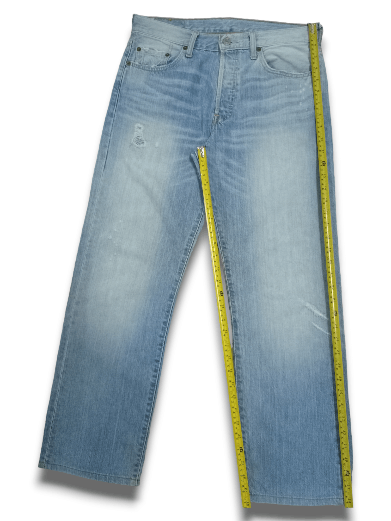 Levi's × Levi's Vintage Clothing Vintage 90s Levis 501 Blue Wash Baggy Style Distressed Jeans Size US 32 / EU 48 - 11 Thumbnail