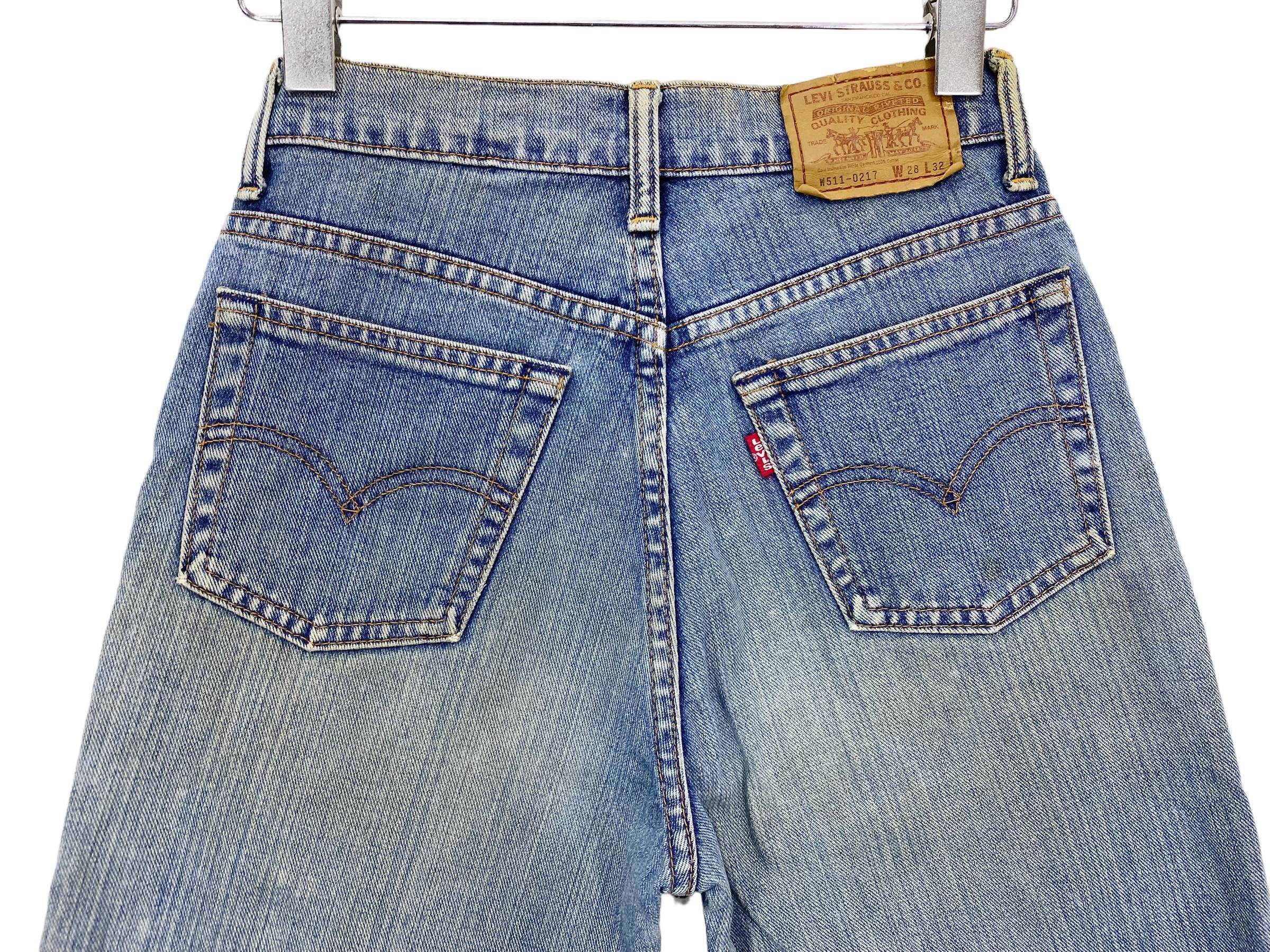 Levi's × Vintage Vintage 90s Levi's 511 Light Wash Denim Jeans - Tapered Fit Size 26" / US 2 / IT 38 - 8 Thumbnail