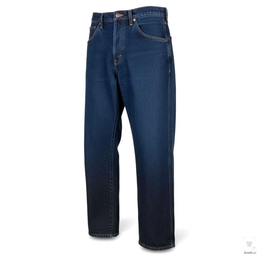 Dickies Dickies Jeans Mens 32x30 Blue Dark Wash Straight Relaxed Zip Fly Denim 5-Pocket Logo USA Modern Casual Jeans Mens Regular Fit Size US 32 / EU 48 - 2 Thumbnail