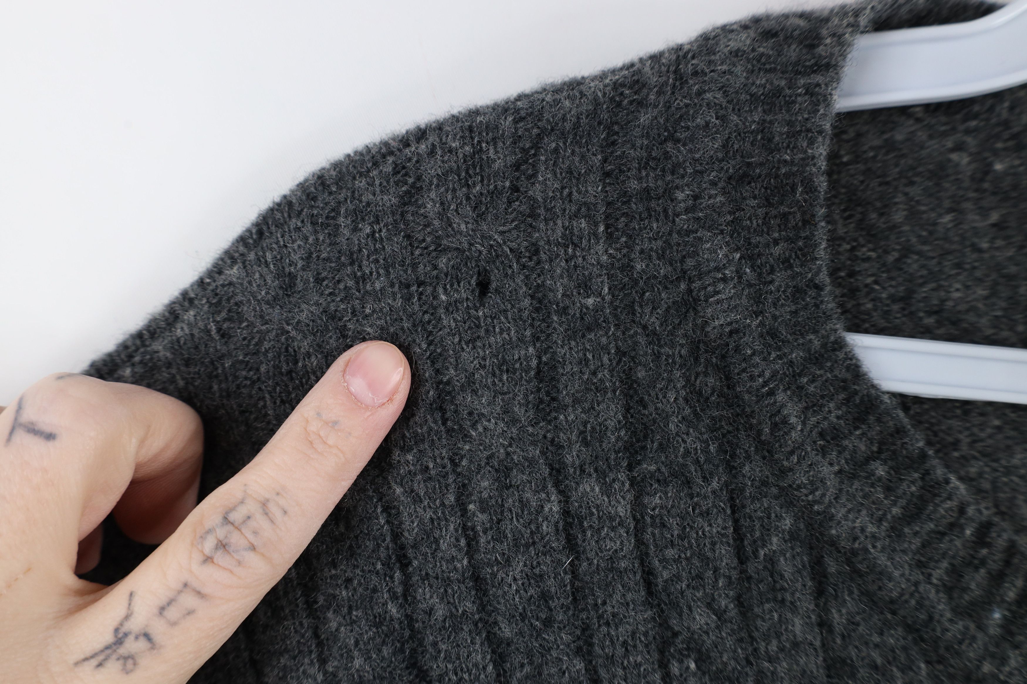 Vintage Vintage 90s Streetwear Wool Cable Knit Crewneck Sweater Size US XXL / EU 58 / 5 - 5 Thumbnail