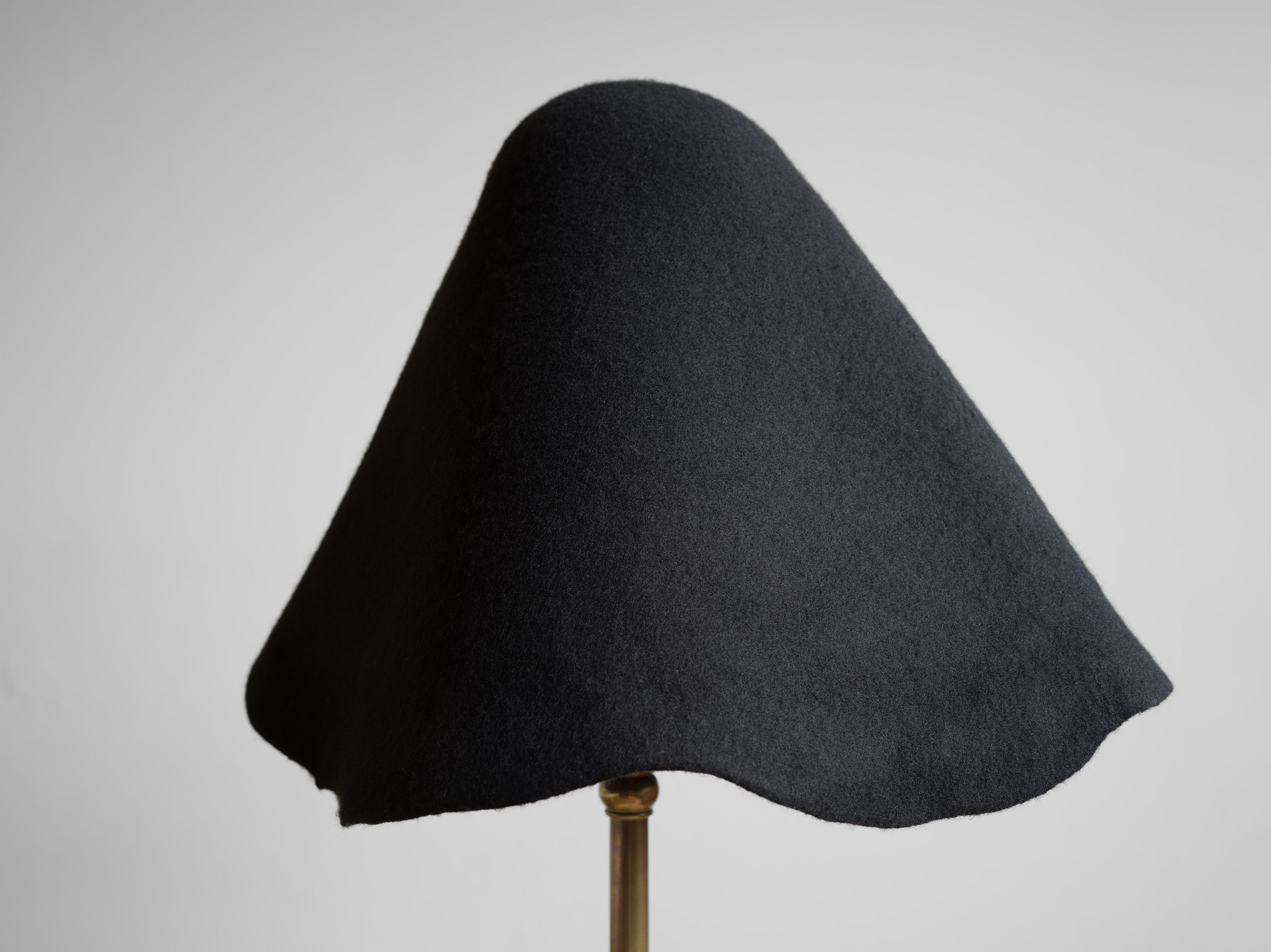 Pre-owned Comme Des Garçons Homme Deux Hat Wool Felt Black