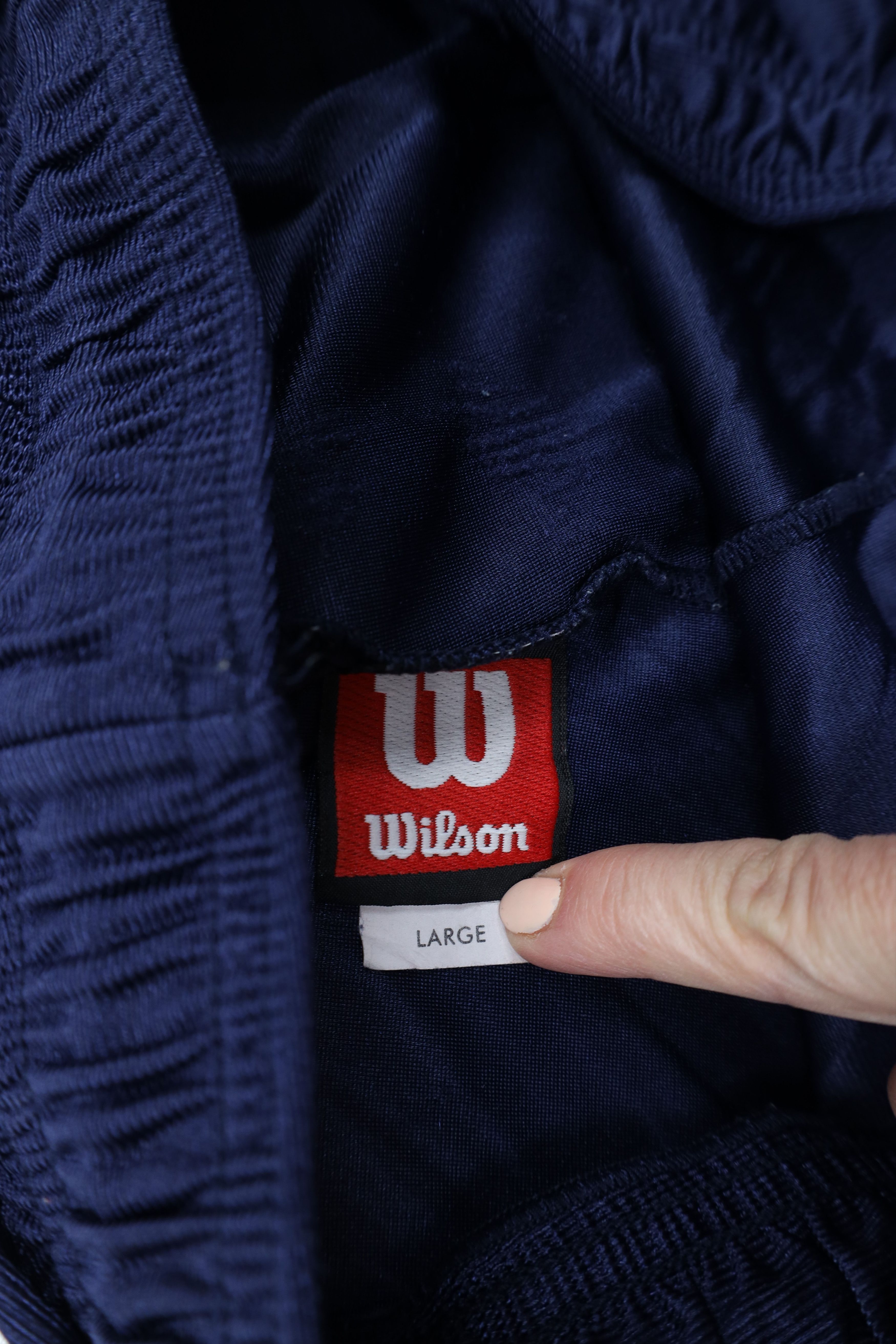 Vintage Vintage 90s Wilson Nylon Basketball Shorts Navy Blue USA Size US 34 / EU 50 - 5 Thumbnail
