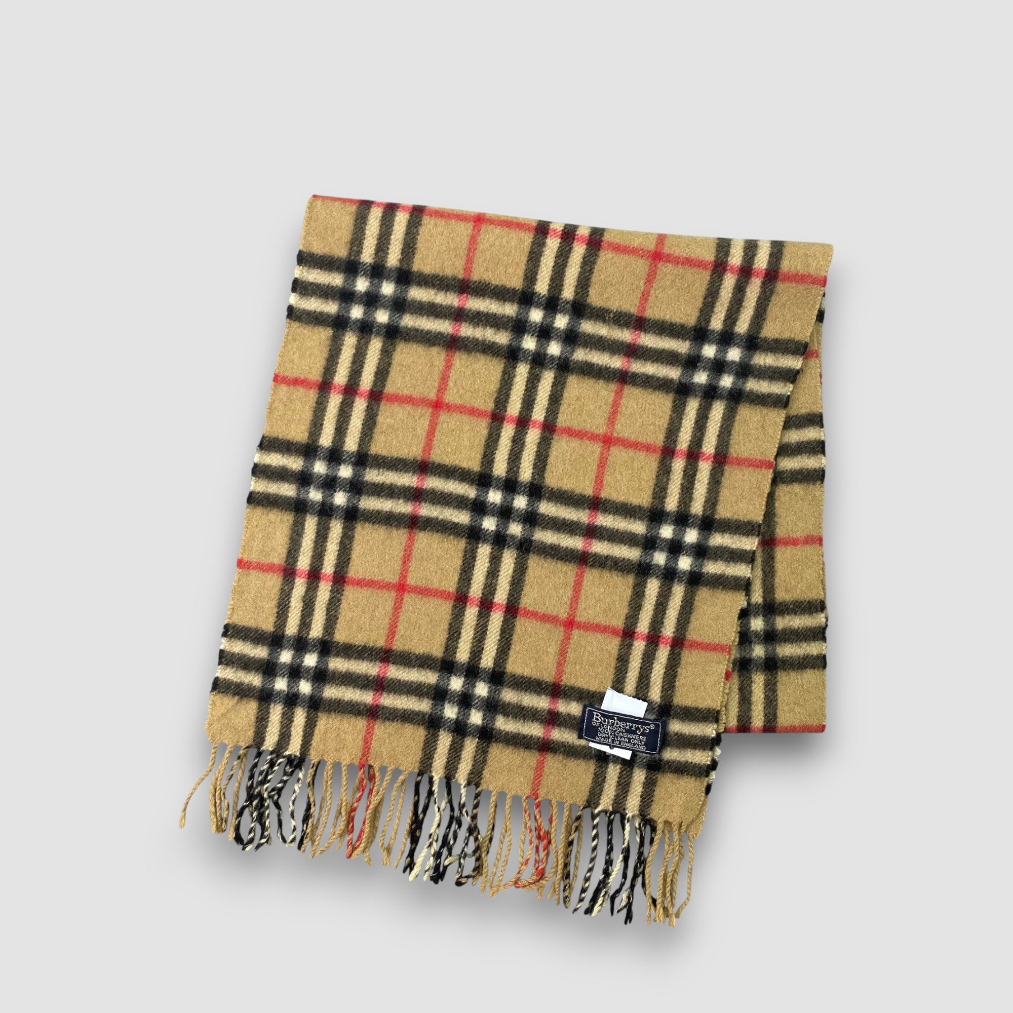 Burberry Vintage Burberry Scarf Muffler Wool Cashmere Check Scarves Size ONE SIZE - 3 Thumbnail