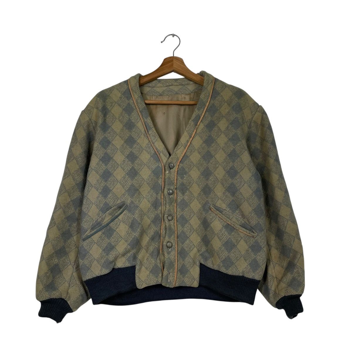 BIGI Men's Bigi Argyle Cardigan Jacket Size US M / EU 48-50 / 2 - 1 Thumbnail