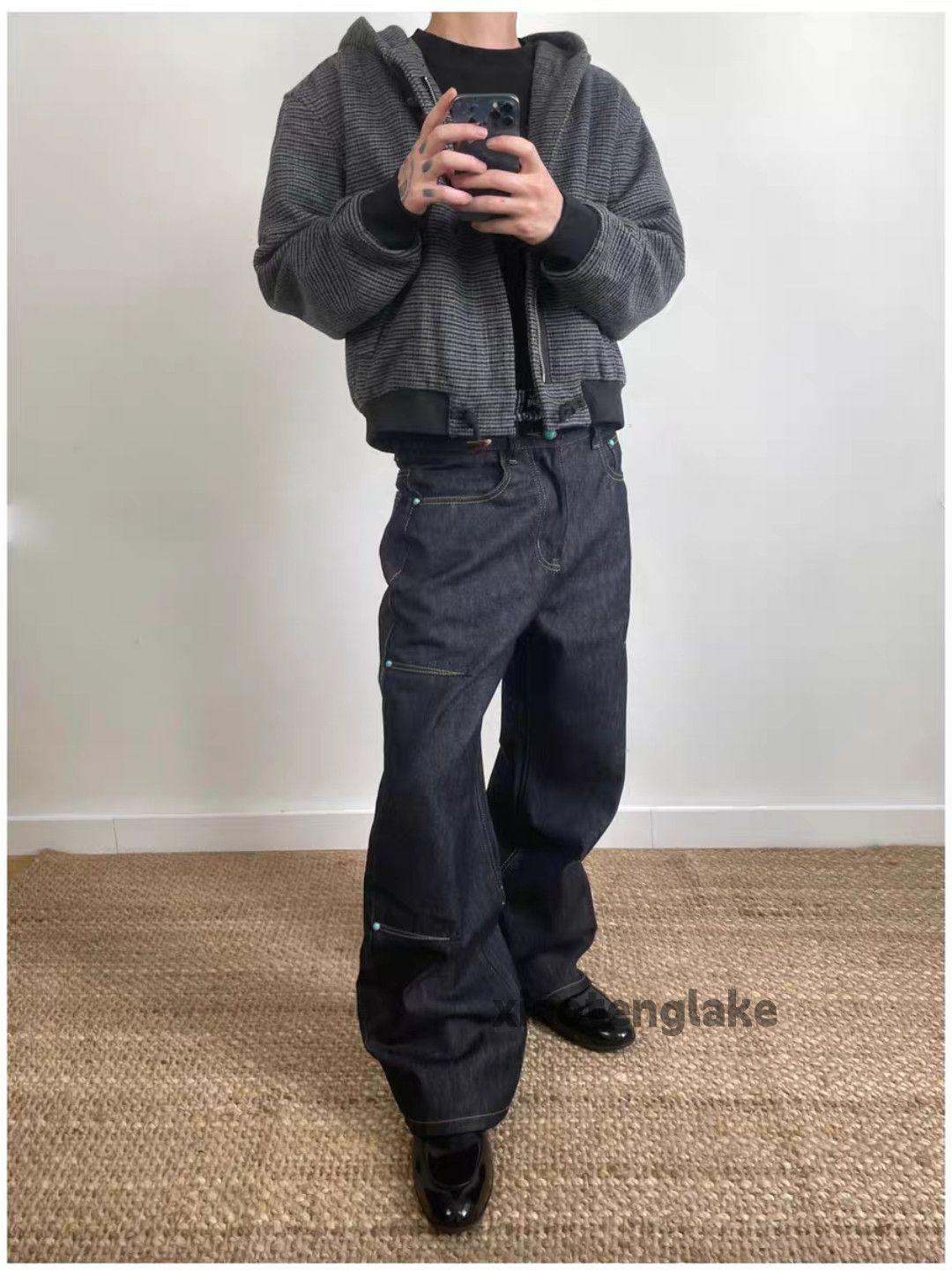 Jean Unisex utility punk yuppie skate hiphop baggy pants Size US 32 / EU 48 - 6 Thumbnail