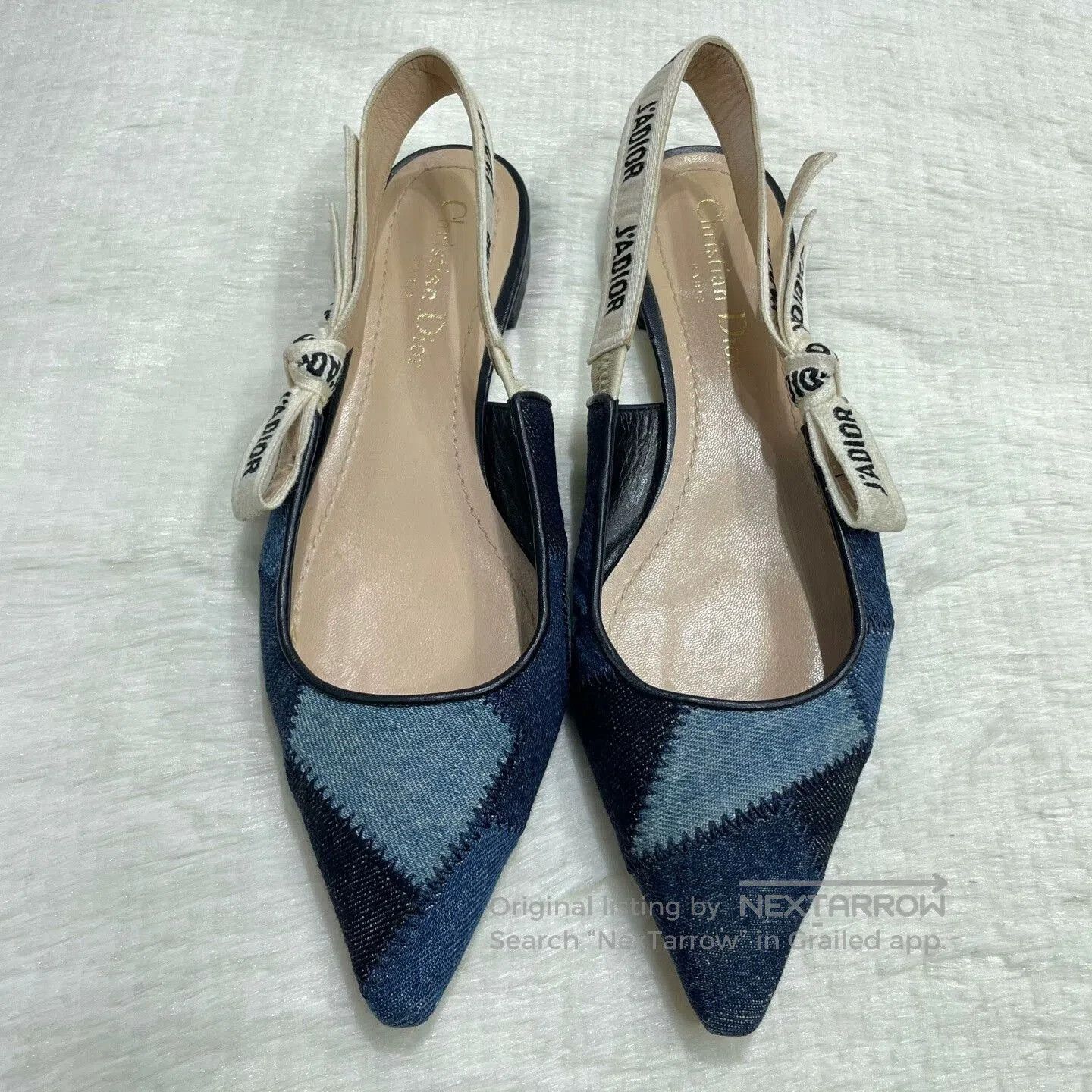 Dior Dior J'Adior Denim Blue Ballet Flats. Size US 6 / IT 36 - 2 Thumbnail