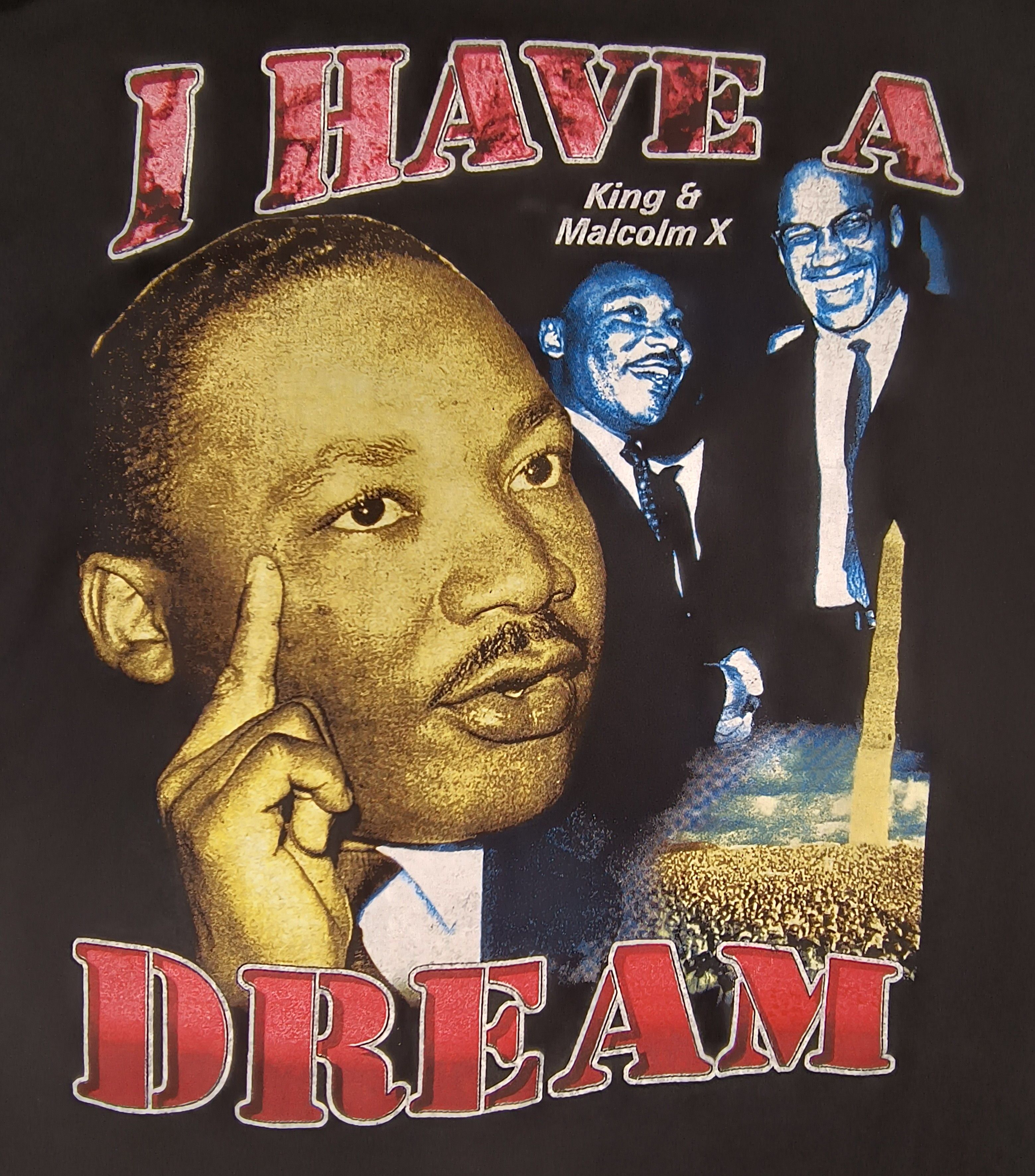 Rap Tees Vintage AOP Martin Luther King Jr. & Malcom X tee Size US XXL / EU 58 / 5 - 2 Thumbnail