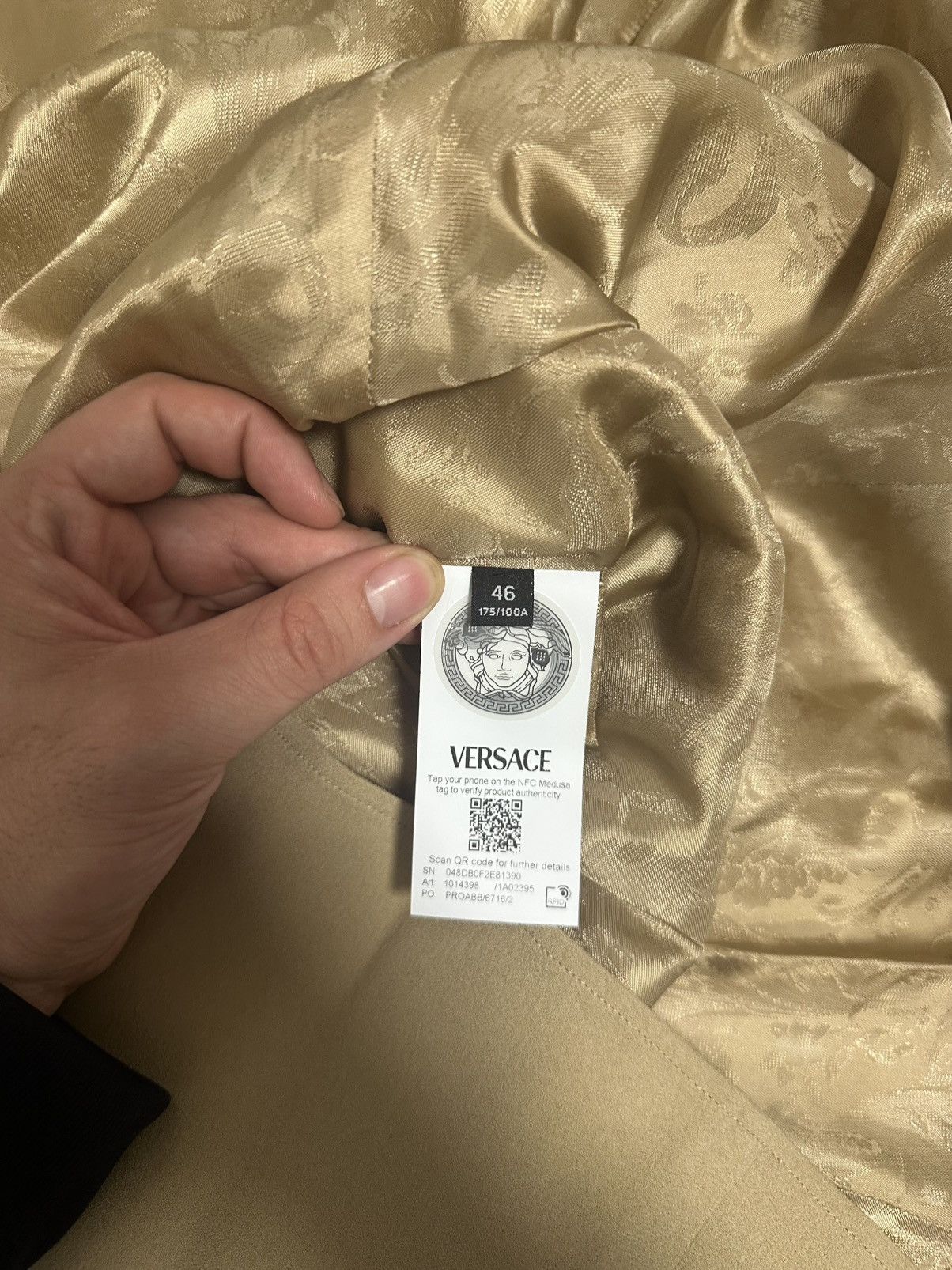 Versace Versace Beige Medusa ‘95 Mini Dress Size L / US 10 / IT 46 - 8 Thumbnail
