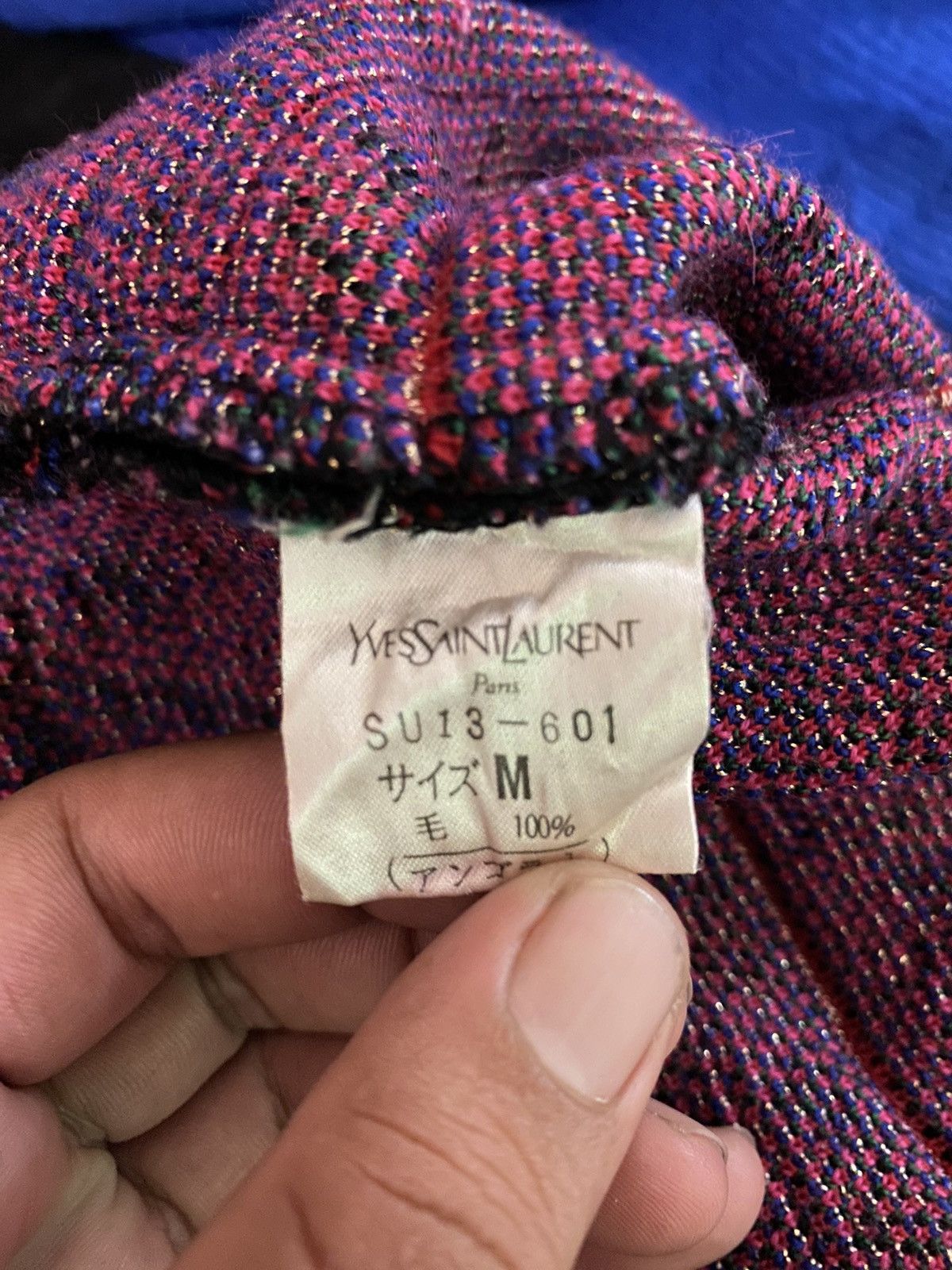 Saint Laurent Paris × Yves Saint Laurent 🔥Yves Saint Laurent Floral Knitwear Down Button Jacket Size US M / EU 48-50 / 2 - 8 Thumbnail