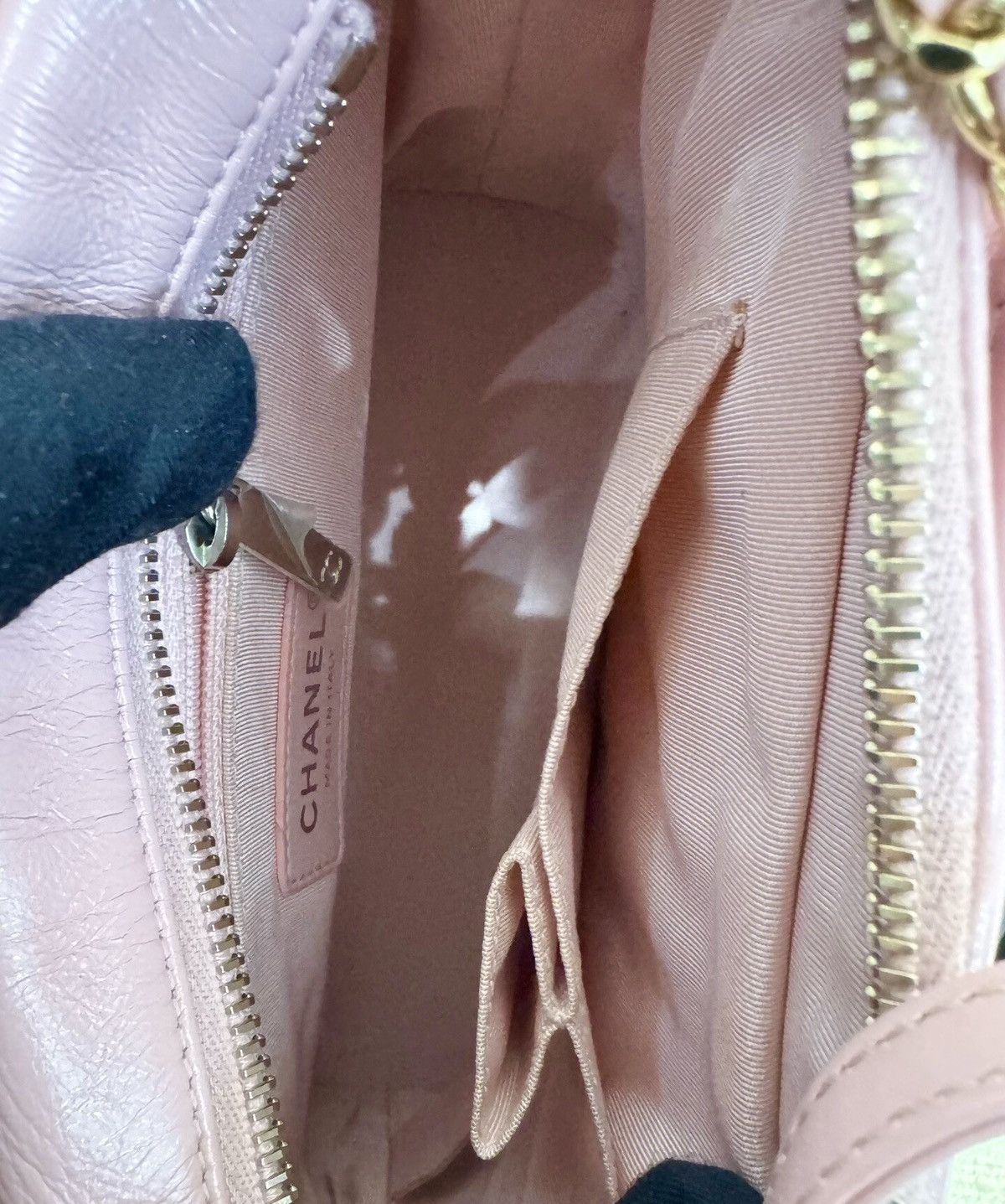 Chanel Chanel Gabrielle Small Tweed Hobo Pink Leather Bag 2019 Size ONE SIZE - 9 Thumbnail