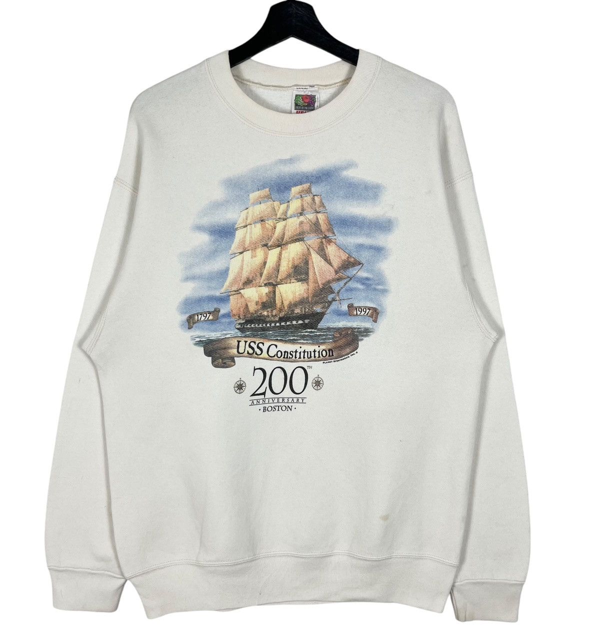 Vintage Vintage Sweatshirt USS Constitution Boston 200 Anniversary Size US L / EU 52-54 / 3 - 1 Thumbnail