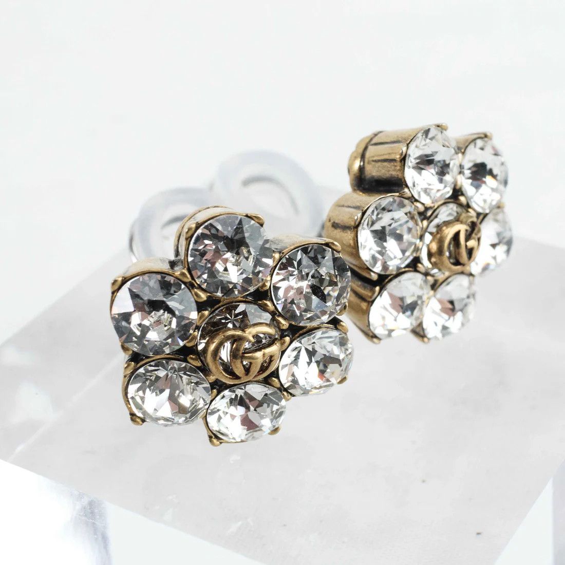 Gucci oc11z0126 Size: OS / Crystal Double Earrings In Multicolor Size ONE SIZE - 4 Thumbnail