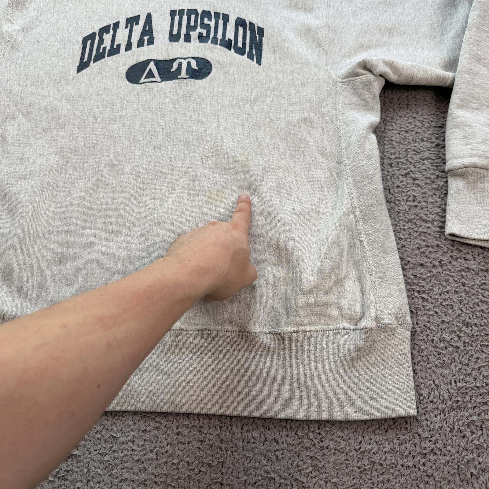 Soffe Vintage 90s Delta Upsilon Crewneck Sweatshirt XL Made In USA Size US XL / EU 56 / 4 - 6 Thumbnail