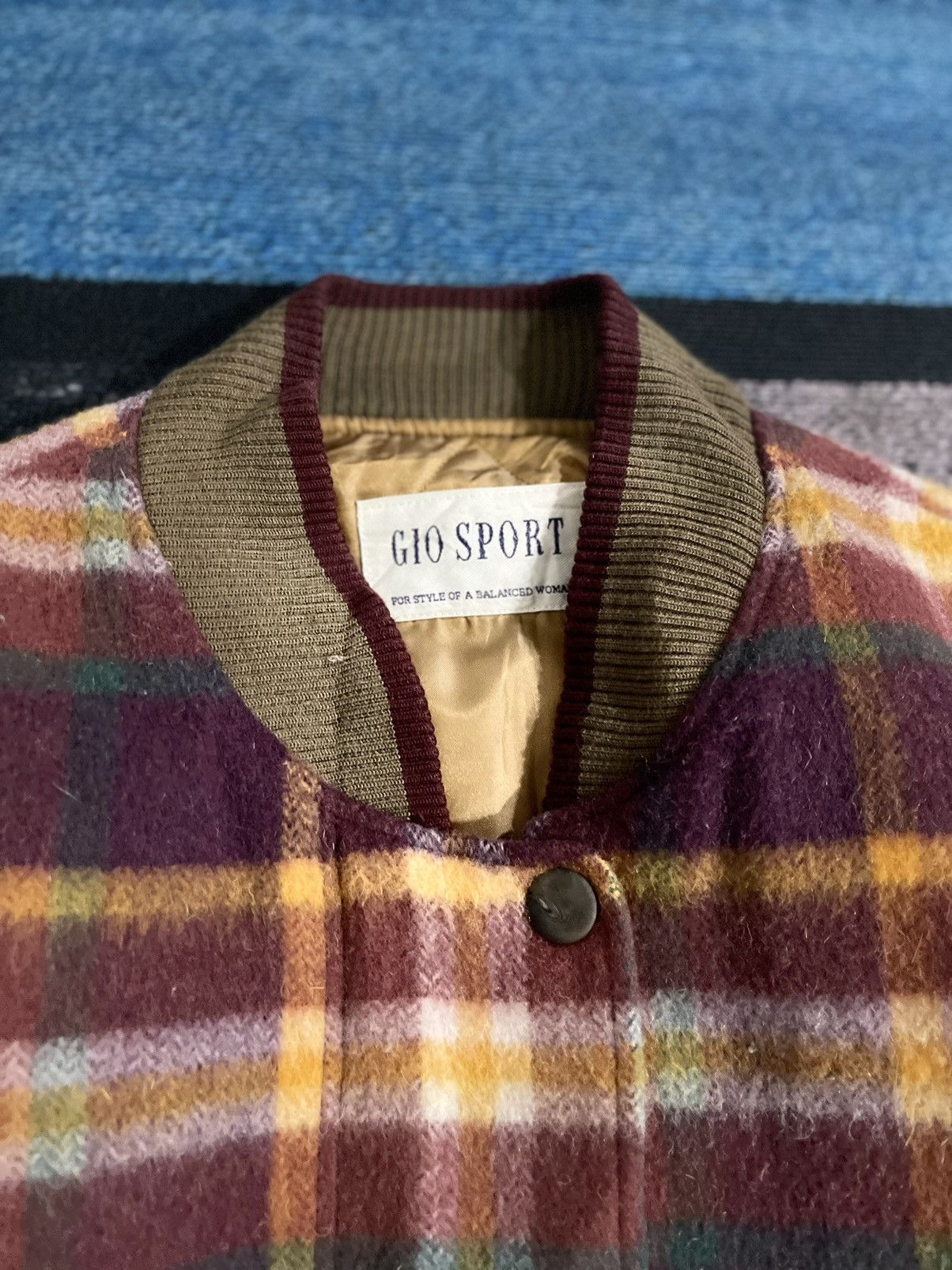 Japanese Brand × Vintage Vintage Gio Sport Weekend Wool Bomber Jacket Size US XL / EU 56 / 4 - 9 Thumbnail