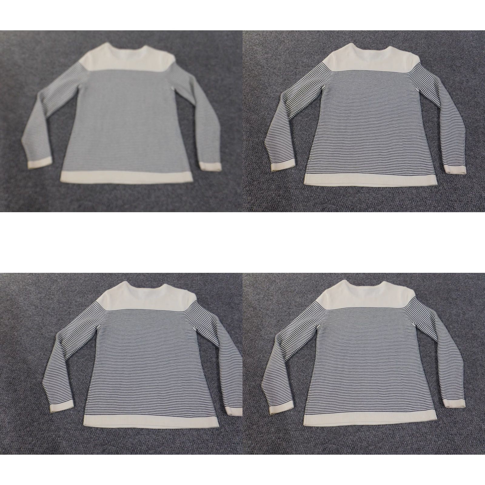 Talbots Talbots Sweater Womens small blue pullover striped crew neck stretch Size S / US 4 / IT 40 - 8 Thumbnail