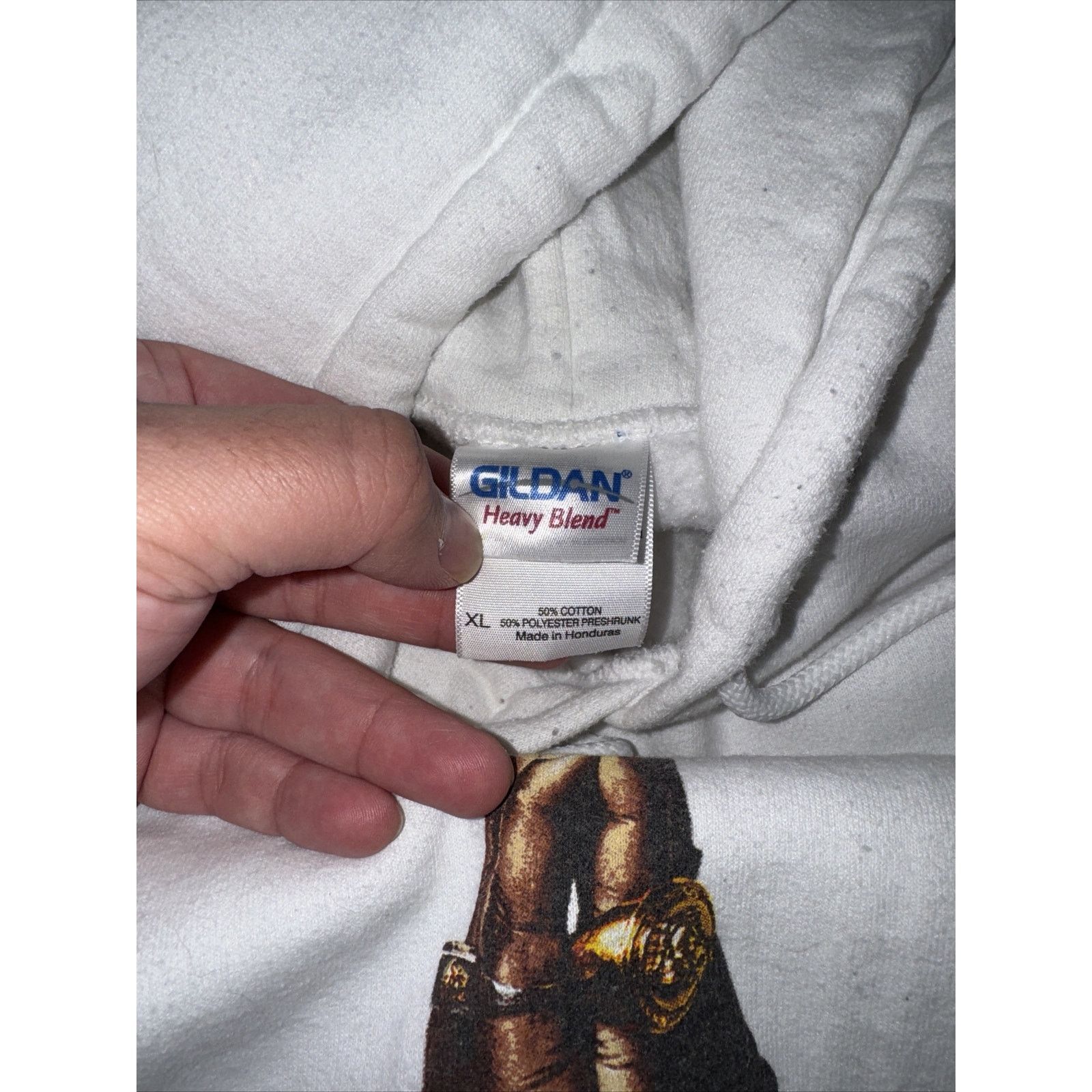Gildan × Rap Tees × Vintage 2 Chainz Hoodie Sweatshirt White XL 24x26 Tru Size US XL / EU 56 / 4 - 4 Thumbnail
