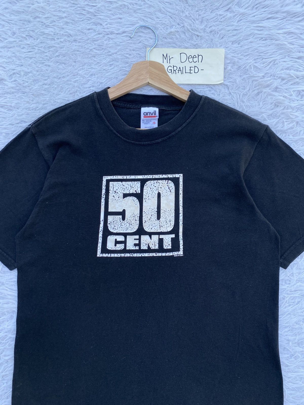 Rap Tees Rare Vintage 50 Cent Rapper Anvil Tshirt Size US S / EU 44-46 / 1 - 1 Thumbnail