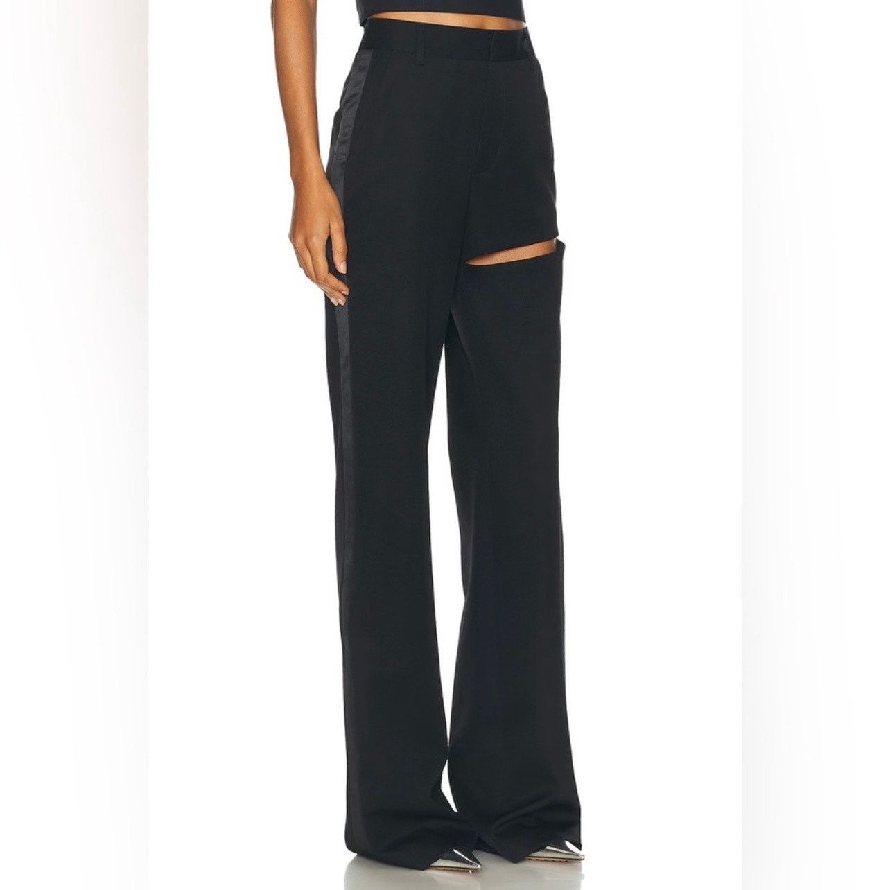 Area Area Asymmetric cutted virgin wool black pants size 2 New Size 26" / US 2 / IT 38 - 3 Thumbnail