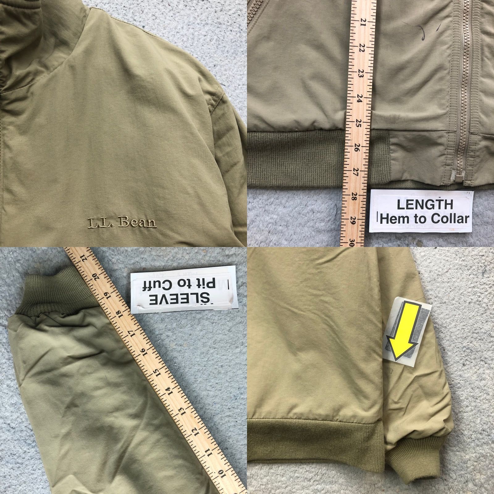 Vintage VINTAGE LL Bean Nylon Fleece Lined Insulated Warm Up Jacket Mens L Green Bomber Jacket Full Zip Pockets Mens Clothing Size US L / EU 52-54 / 3 - 8 Thumbnail