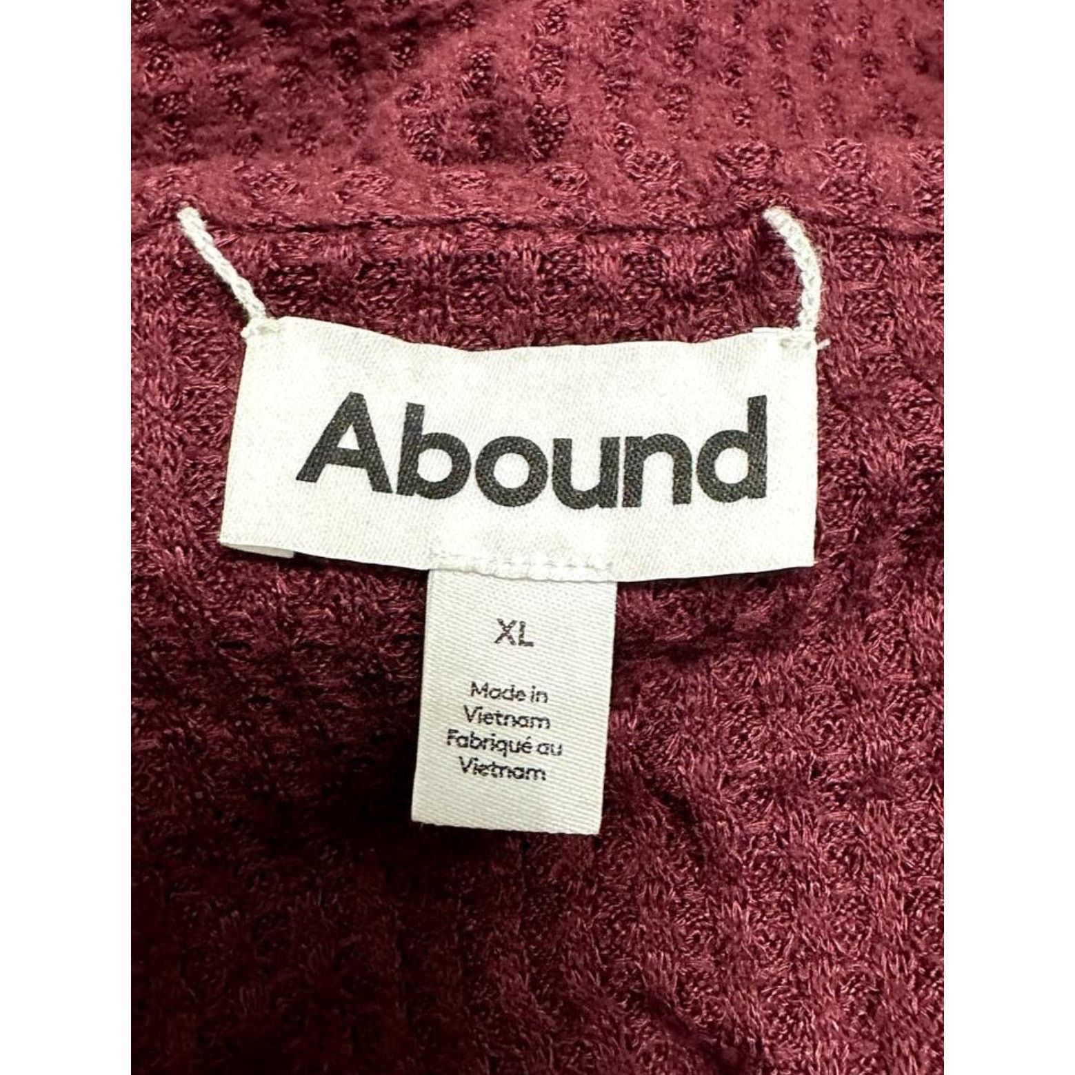 Other Abound Oversized Sweater V Neck Waffle Knit Red W XL NWOT Size XL / US 12-14 / IT 48-50 - 7 Thumbnail