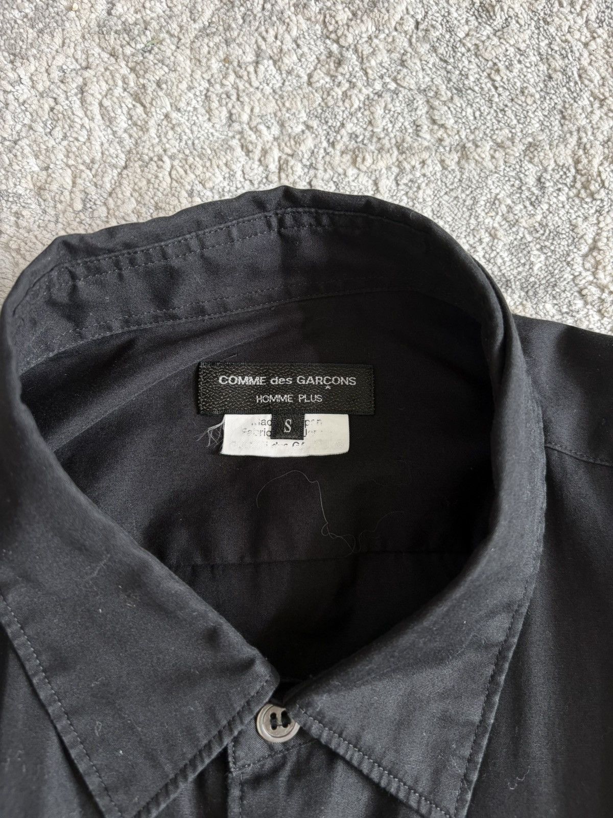 Comme des Garcons Homme Plus AD2019 Black Button Long Sleeve Shirt Size US S / EU 44-46 / 1 - 4 Thumbnail