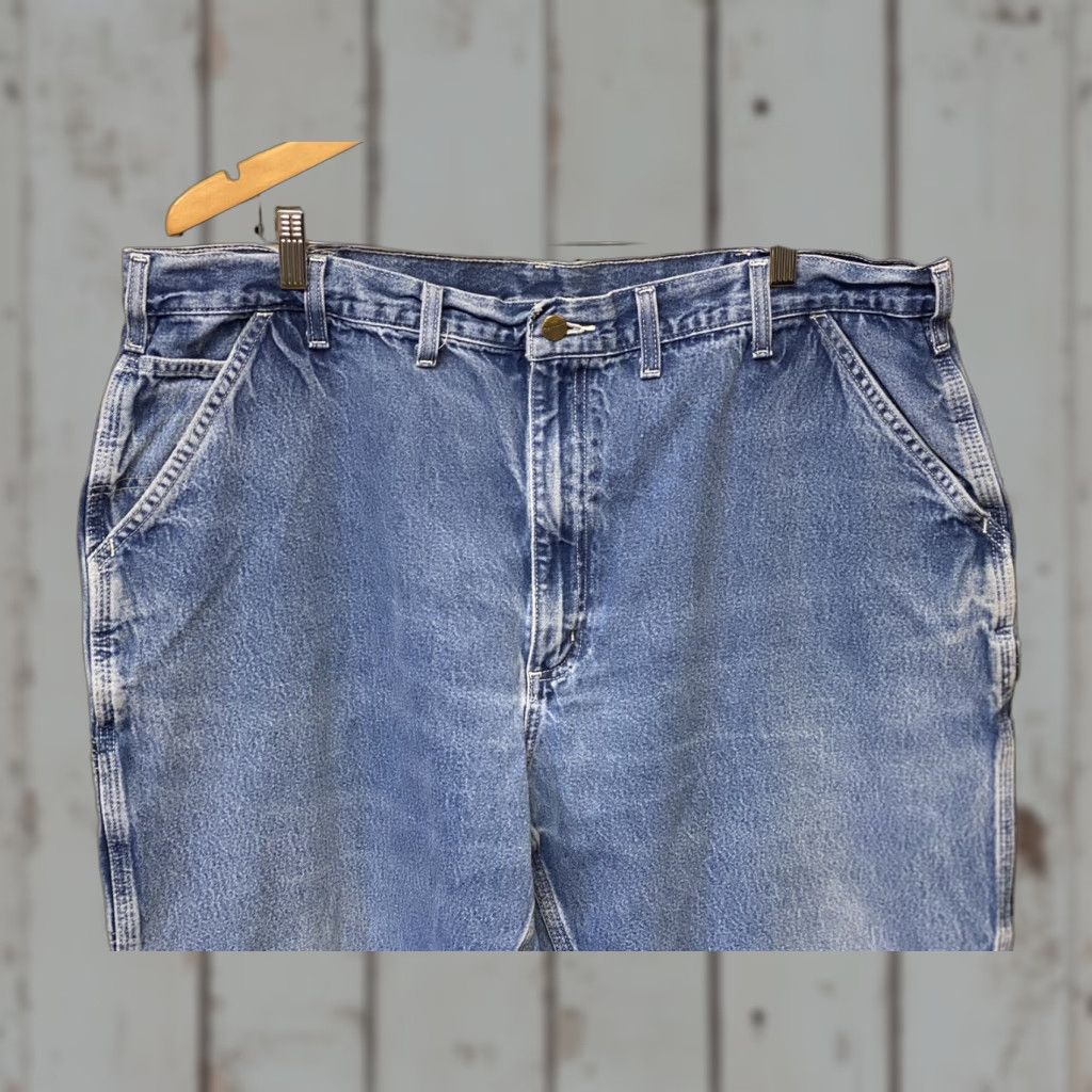 Carhartt VINTAGE Carhartt Jeans 42X32 Men’s Relaxed Fit Denim Blue Workwear B160DST Regular 100% Cotton Size US 42 / EU 58 - 1 Thumbnail
