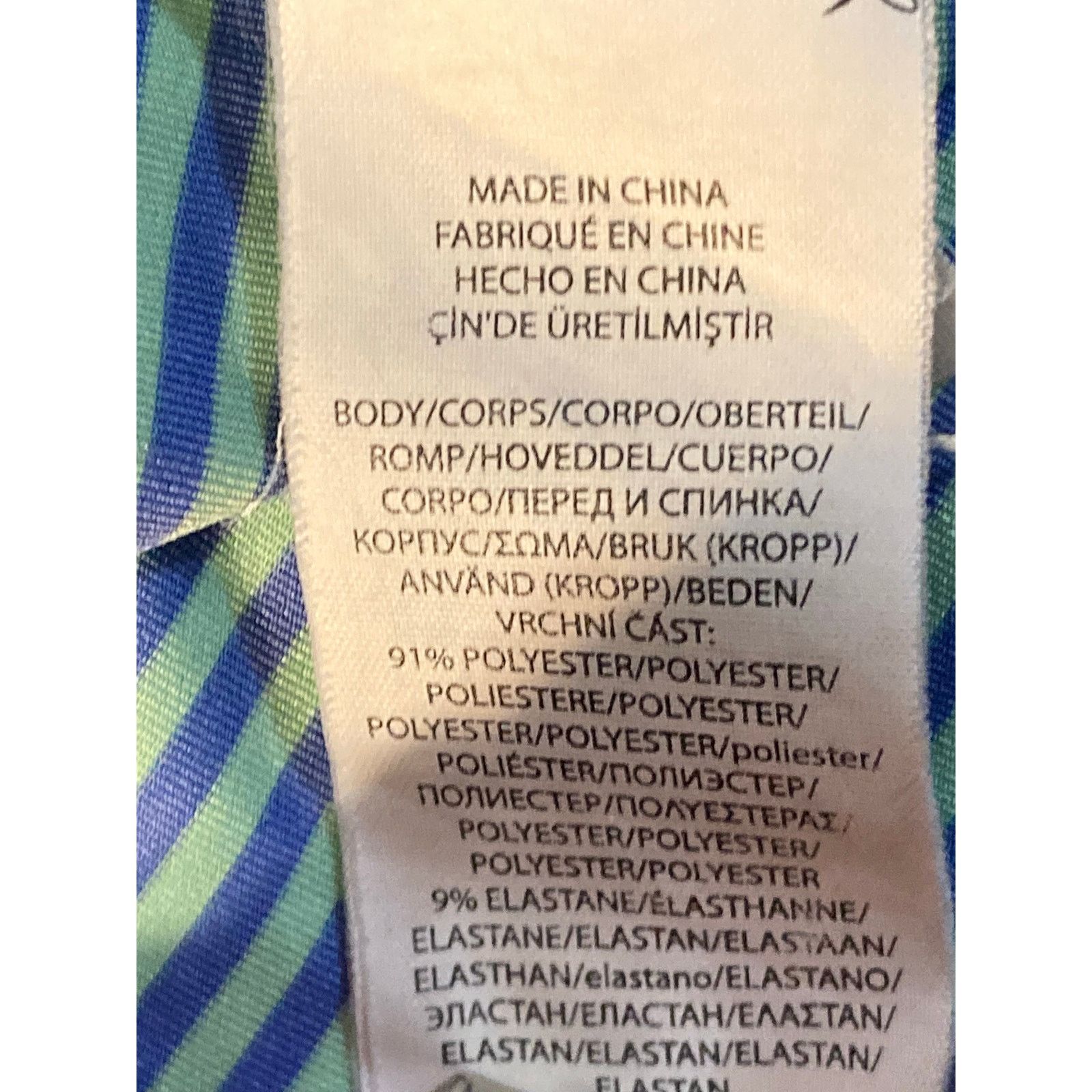 RLX Ralph Lauren RLX Ralph Lauren Men's L Striped Golf Polo Shirt Blue Green Size US L / EU 52-54 / 3 - 5 Thumbnail