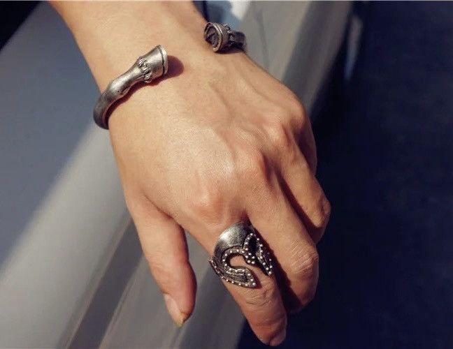 Jewelry × Vintage Original design handmade Indian wind feather ring Size ONE SIZE - 5 Thumbnail