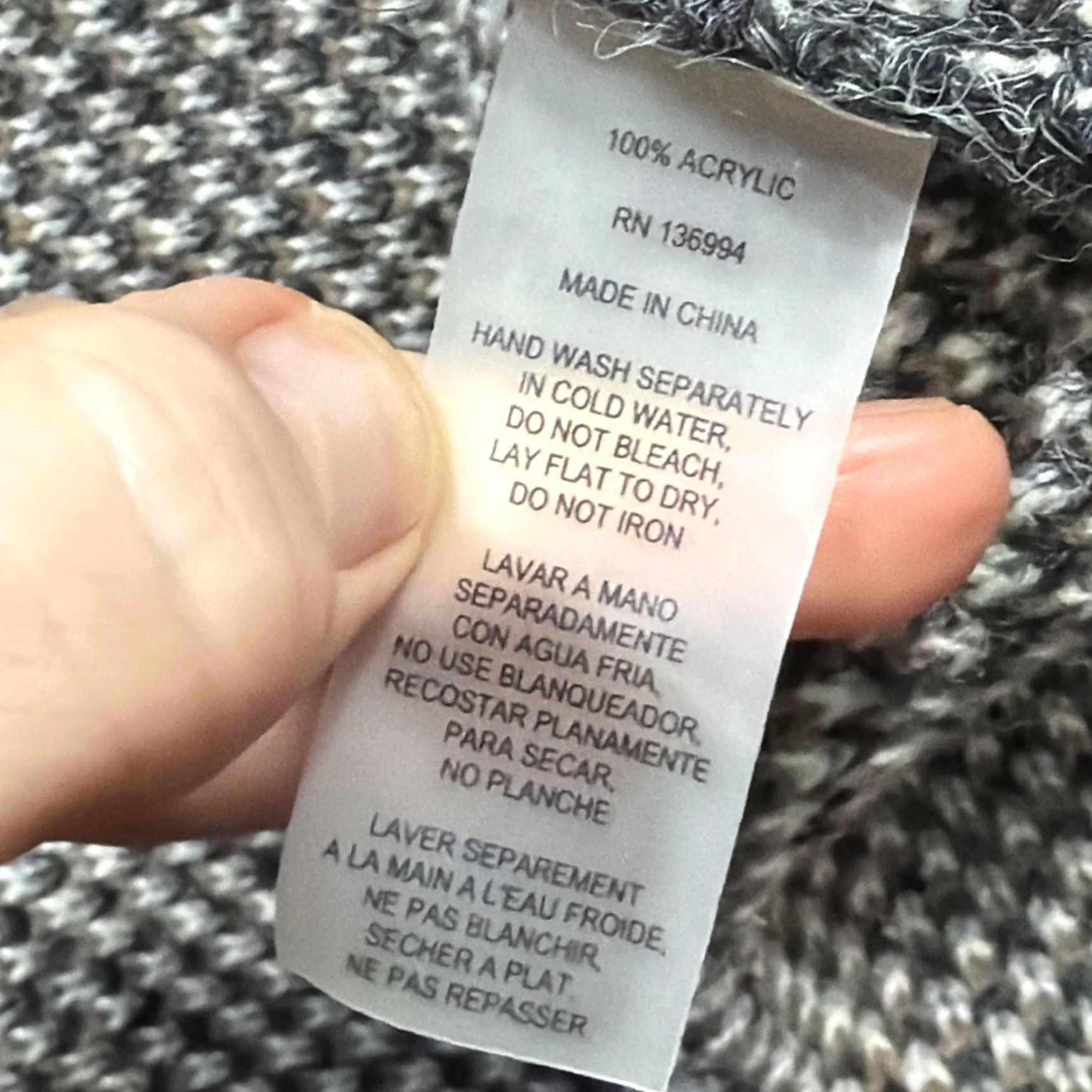 Vintage Sioni Cardigan Geometric Fuzzy Knit Open Front Fringe Slouchy 3XL Gray Tan White Womens Sweater Bohemian Artsy Tribal Open Cardigan Size XXL / US 16-18 / IT 52-54 - 3 Thumbnail