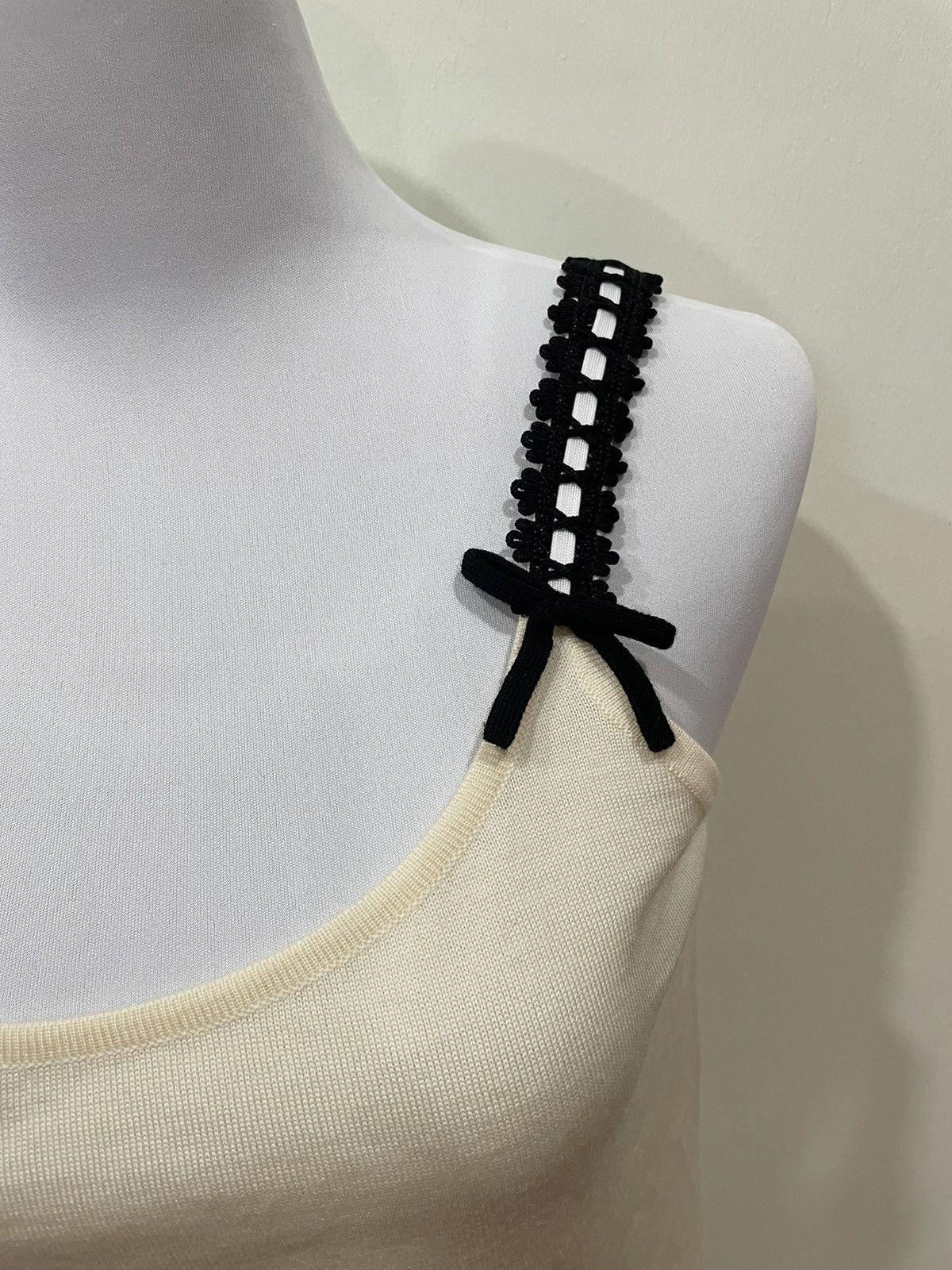 Designer × Escada × Vintage Escada Off White Tank Top Size XS / US 0-2 / IT 36-38 - 3 Thumbnail