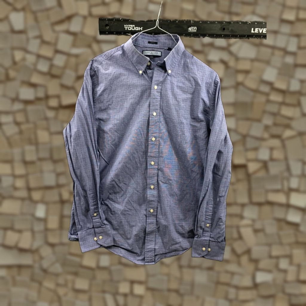 Tommy Hilfiger Tommy Hilfiger Slim Fit Shirt L Blue Mens Long Sleeve Button-Down Collar Size US L / EU 52-54 / 3 - 1 Thumbnail