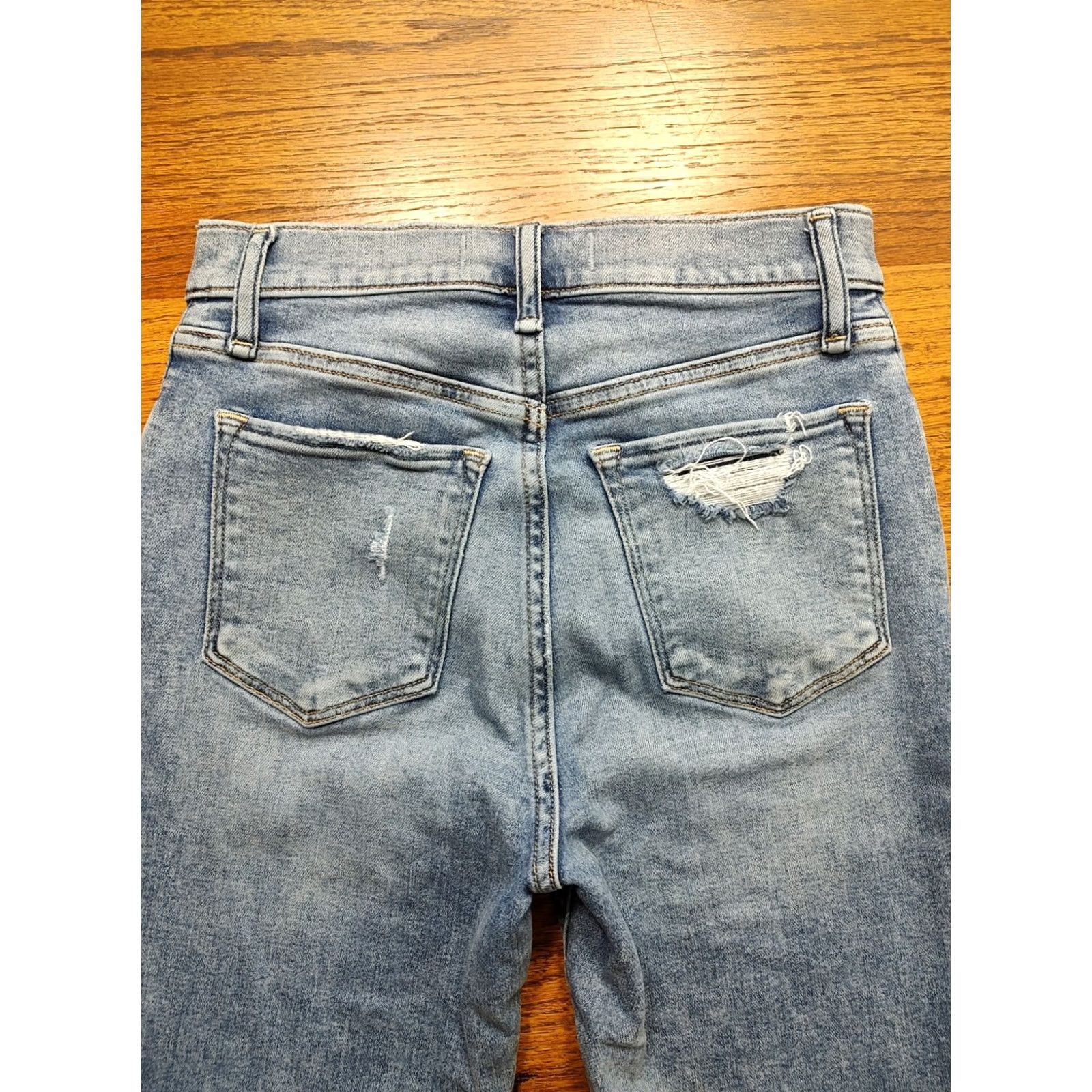 Abercrombie & Fitch Abercrombie Fitch Womens Jeans Super Skinny Ankle High Rise Blue 26 2S X 24 Inseam 90s Preppy Love Stretch Pockets Size 26" / US 2 / IT 38 - 3 Thumbnail