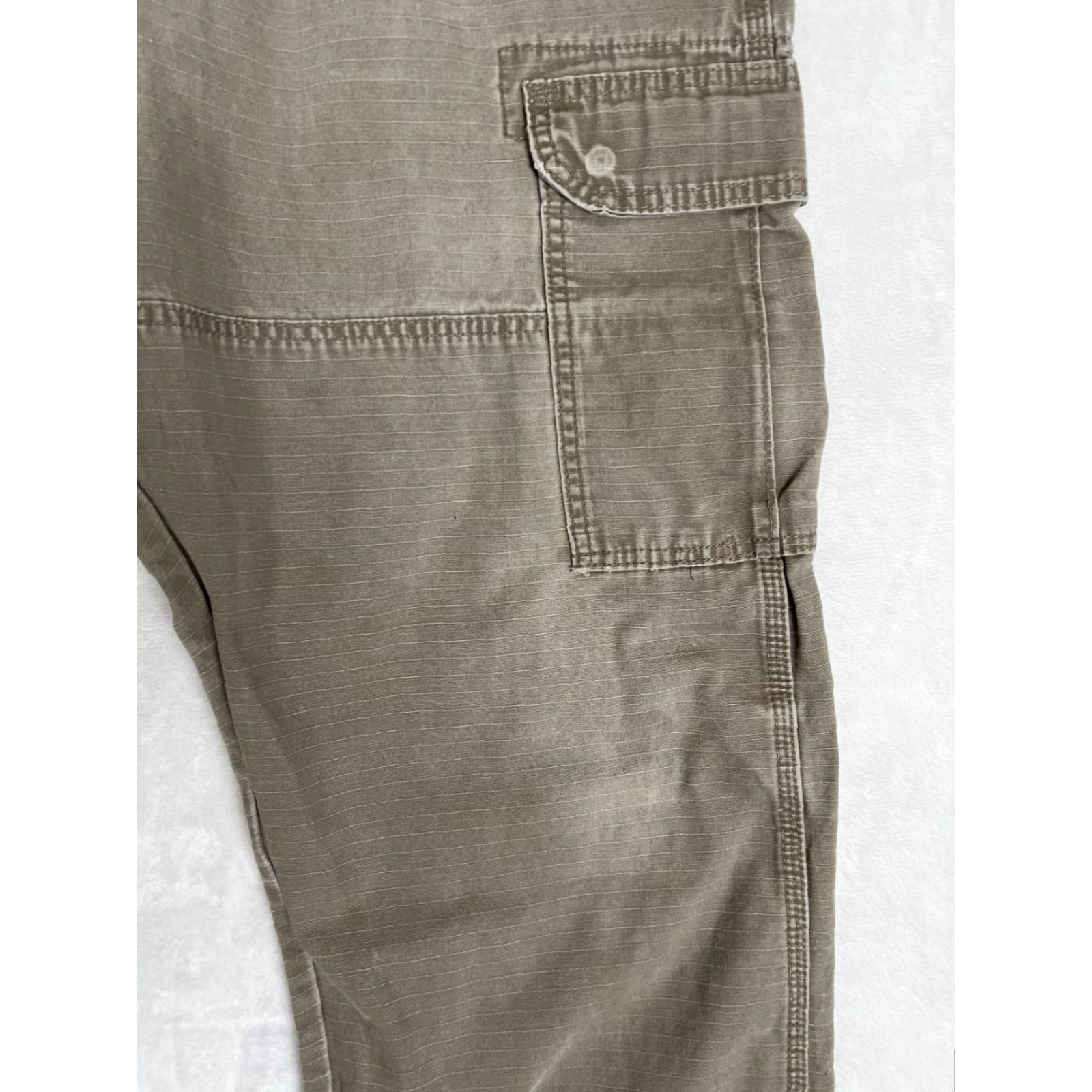 Wrangler VINTAGE Wrangler RIGGS Workwear Cargo Pants Mens 32x30 Beige Stain 90s Grunge Logo Size US 32 / EU 48 - 3 Thumbnail