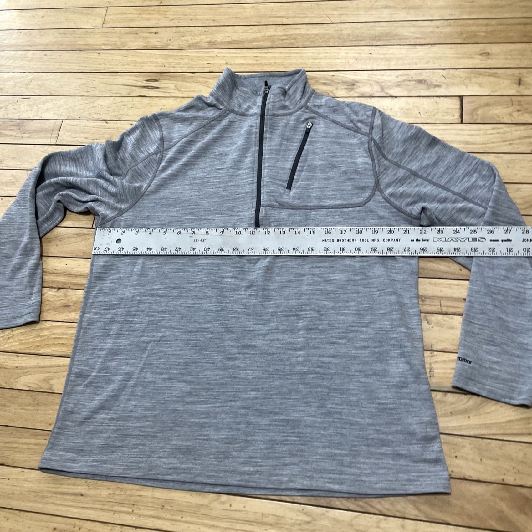 Vintage Terramar Mens XL Pullover Wool Blend 1/4 Zip Thermal Sweater Gray Size US XL / EU 56 / 4 - 7 Thumbnail