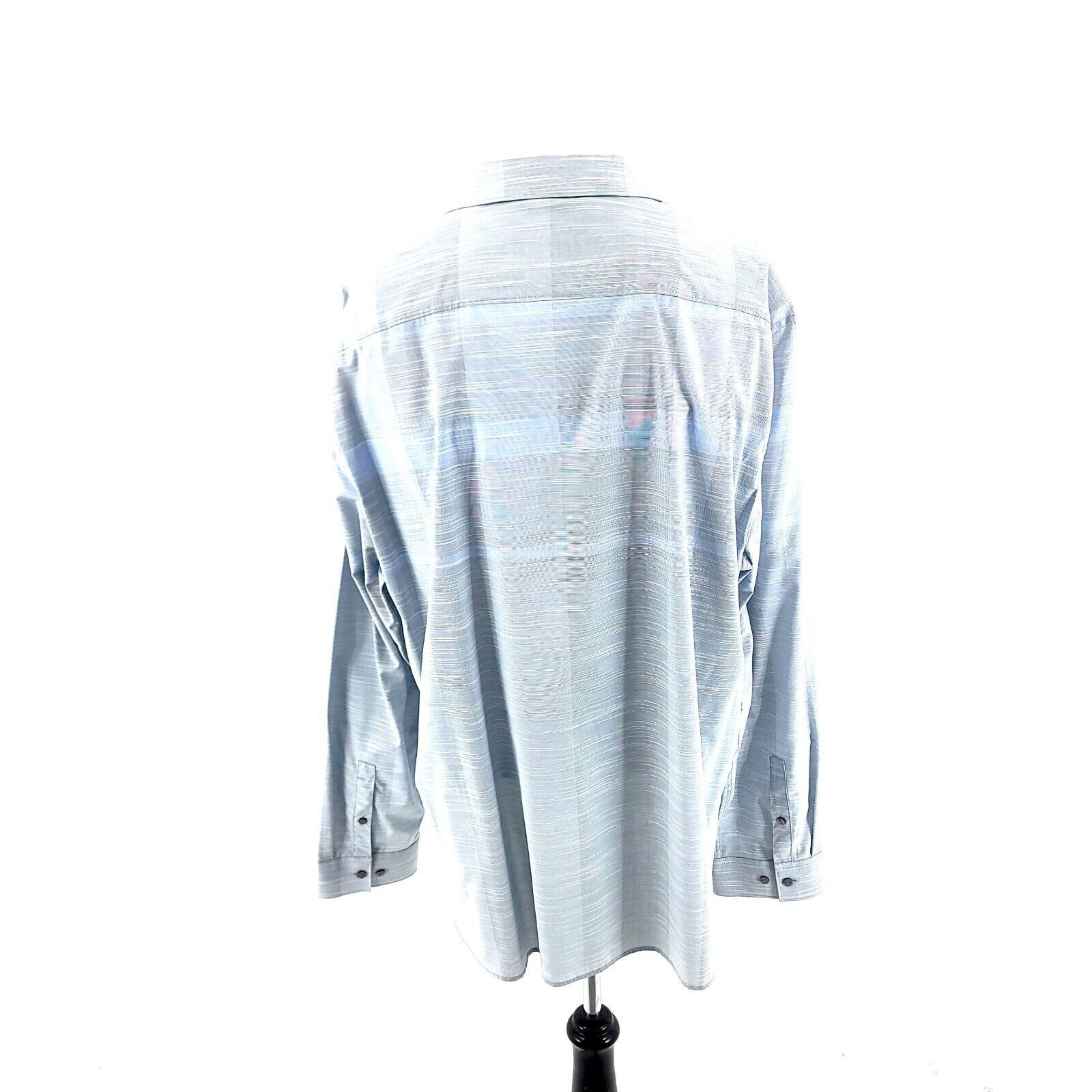 Calvin Klein Calvin Klein Gray Blue 2XL Button Front Dress Shirt Cotton C Size US XXL / EU 58 / 5 - 5 Thumbnail