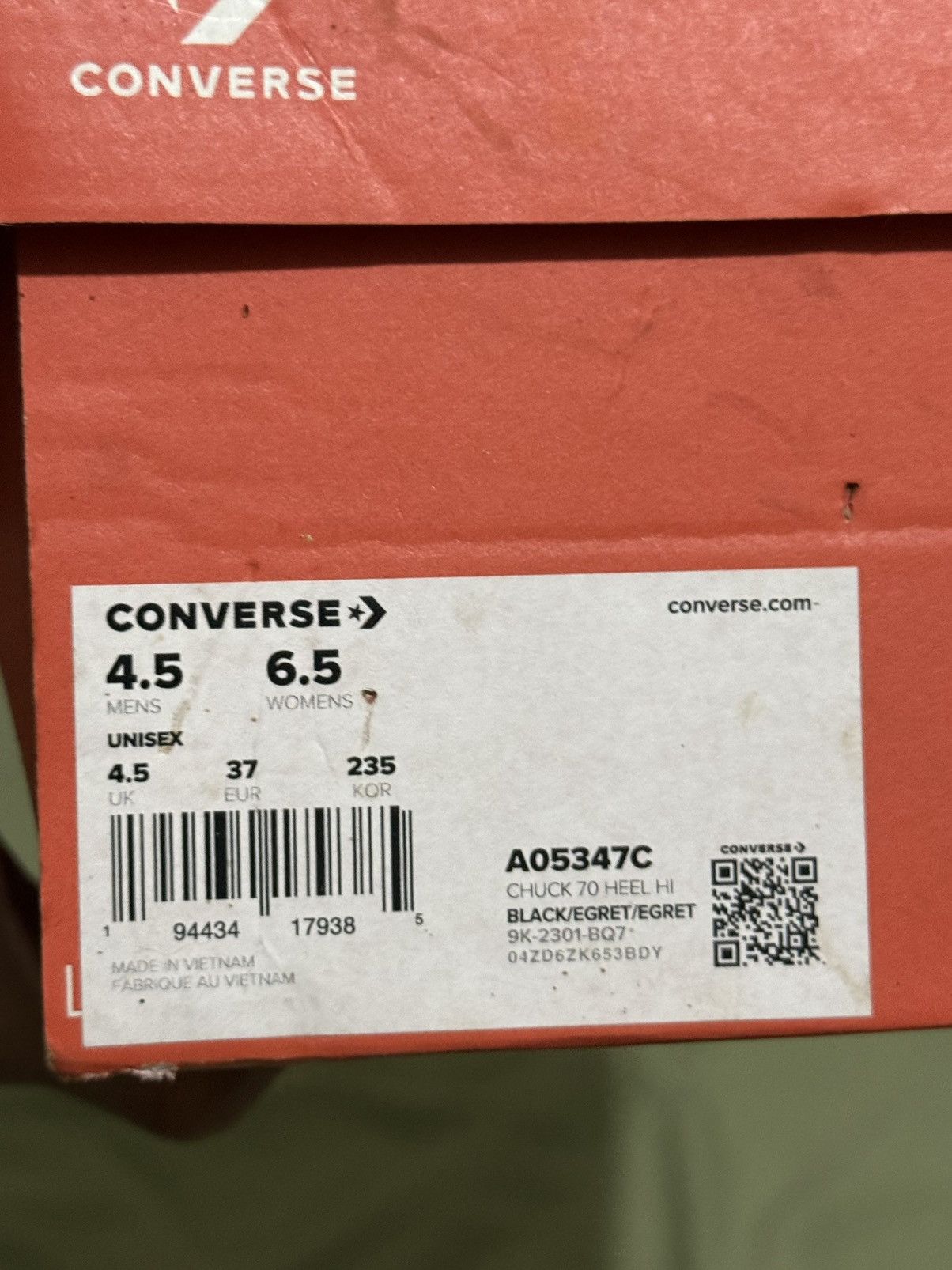 Converse Converse Chuck 70 Heel HI Black White Size US 6.5 / IT 36.5 - 6 Thumbnail