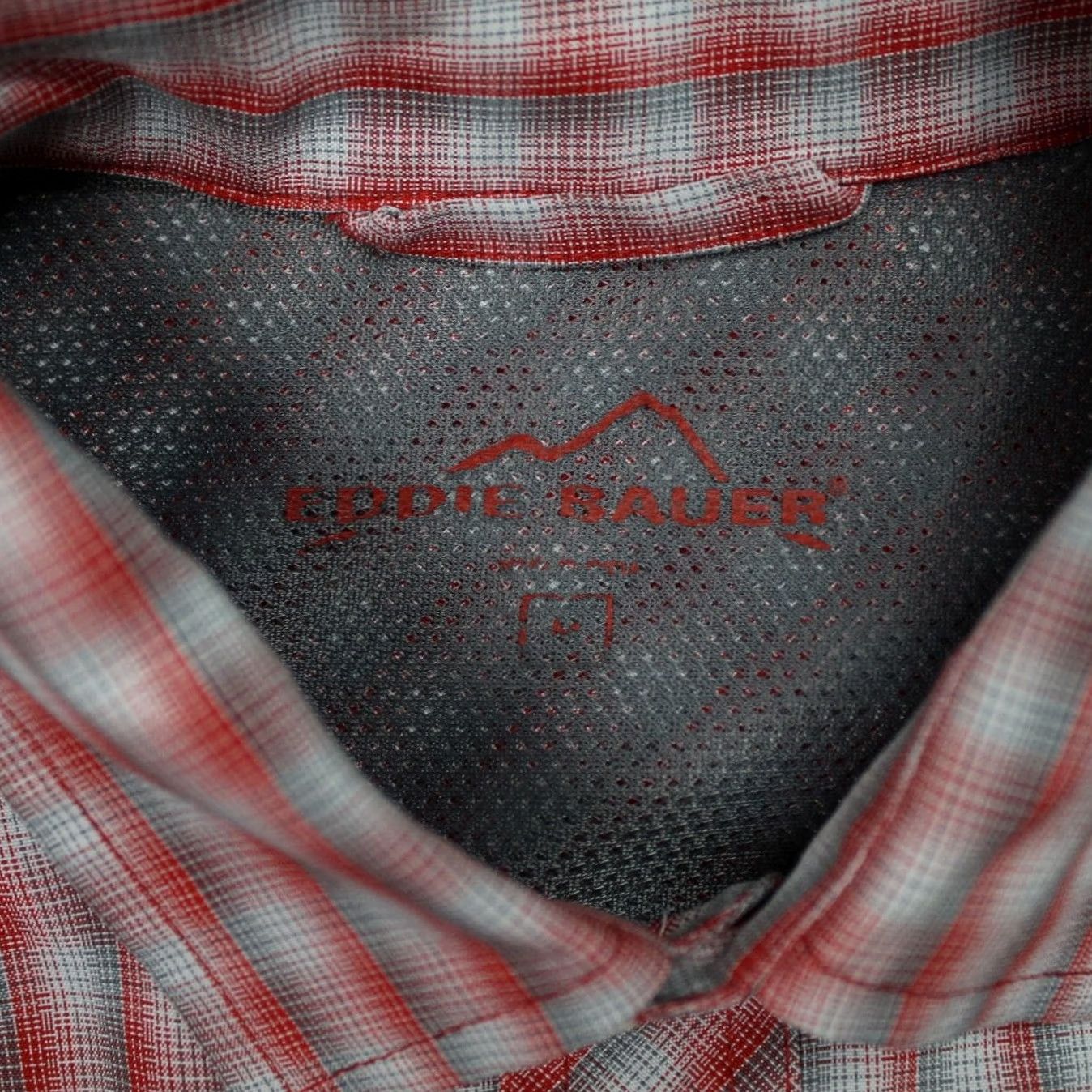 Eddie Bauer Eddie Bauer Shirt Mens Medium Red Plaid Button-Up Long Sleeve Wool? Polyester/Nylon Lined Size US M / EU 48-50 / 2 - 7 Thumbnail