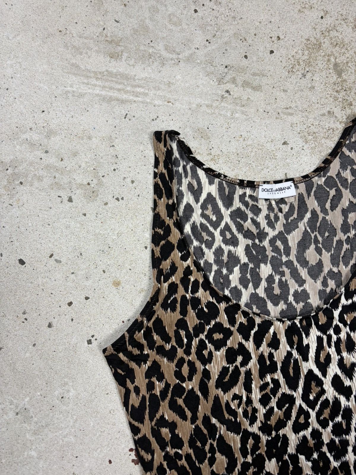 Dolce & Gabbana Vintage 2000s Dolce & Gabbana Underwear Leopard Print Tank Size S / US 4 / IT 40 - 5 Thumbnail