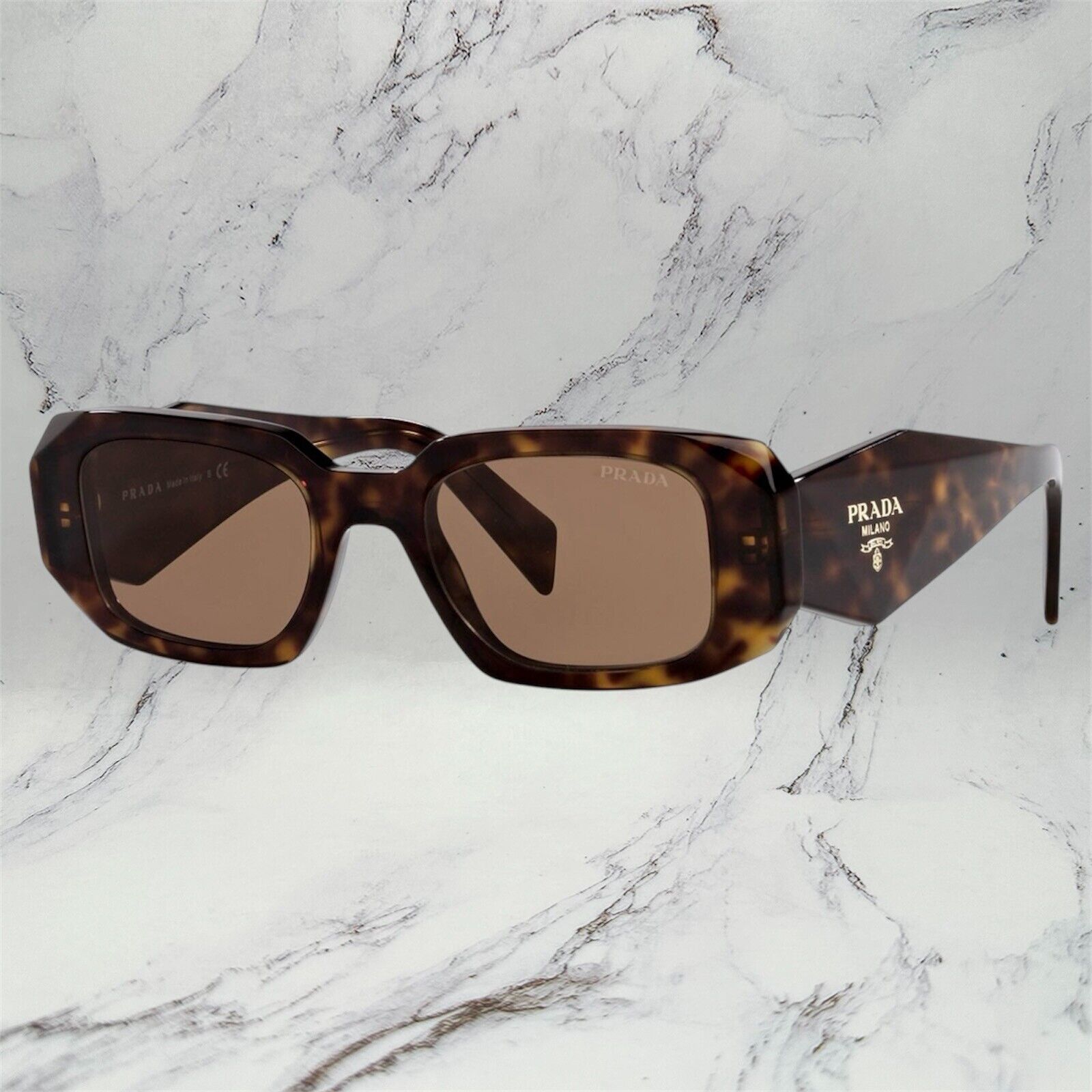 PRADA Sunglasses New Brown PR 17WS Symbole Logo Authentic
