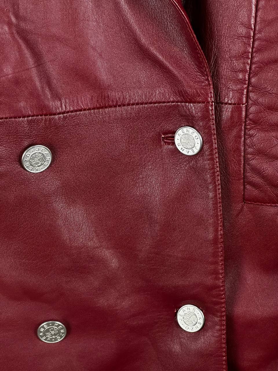 Japanese Brand × Kenzo × Vintage Vintage Kenzo HOMME Leather Japanese Trench Coat Size S / US 4 / IT 40 - 7 Thumbnail
