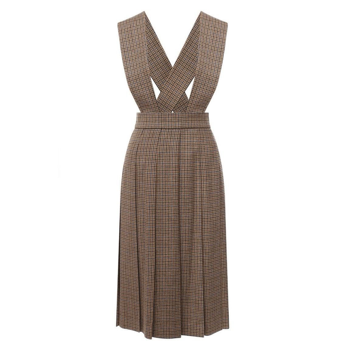 Miu Miu Houndstooth wool overall skirt NWT Size S / US 4 / IT 40 - 1 Thumbnail