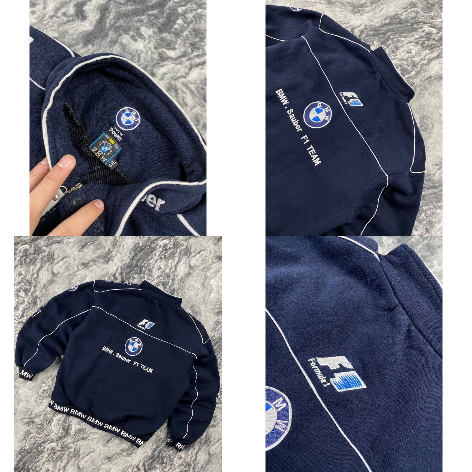 BMW VINTAGE BMW Sauber F1 Racing Full Zip Jacket Men XL Blue Size US XL / EU 56 / 4 - 9 Thumbnail